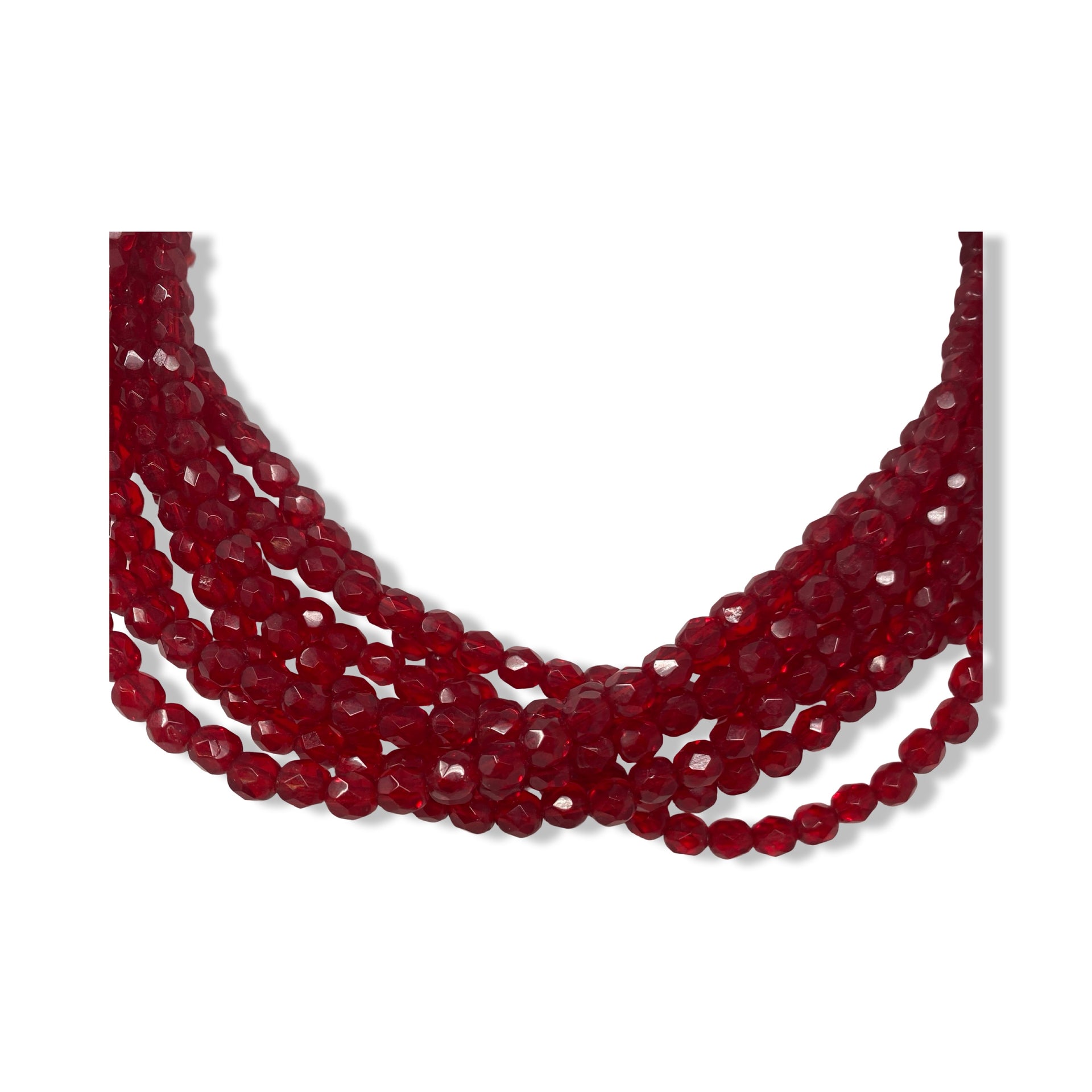 Sent Murano Multi Strand Glass Bead Necklace