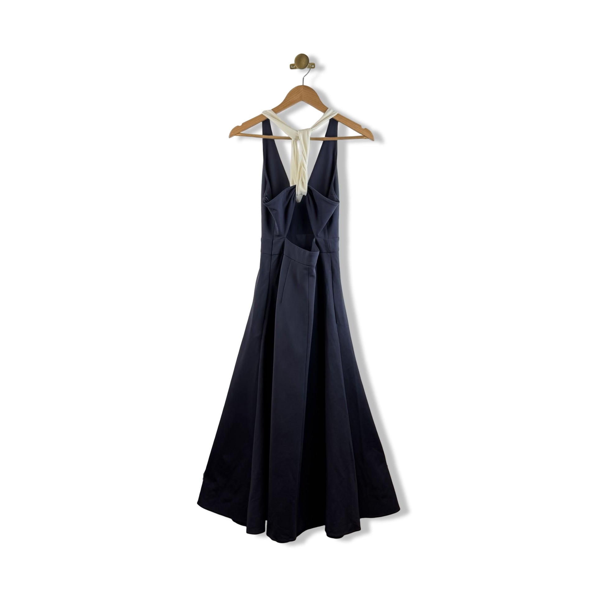 La Ligne Open Back Knot Strap Maxi Dress