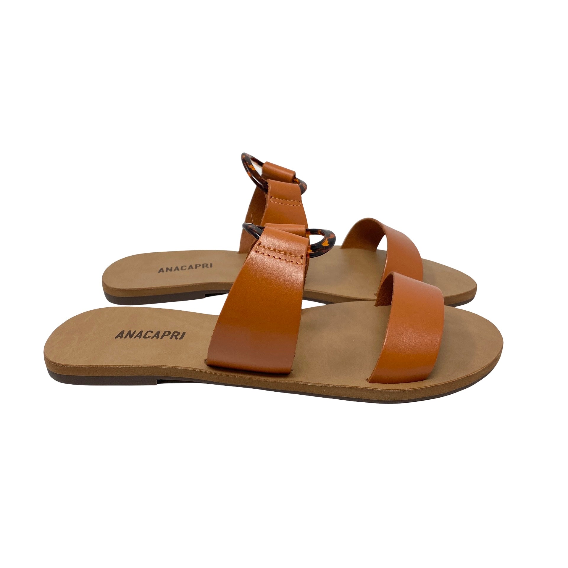 ANACAPRI Tortoise Shell Ring Sandals