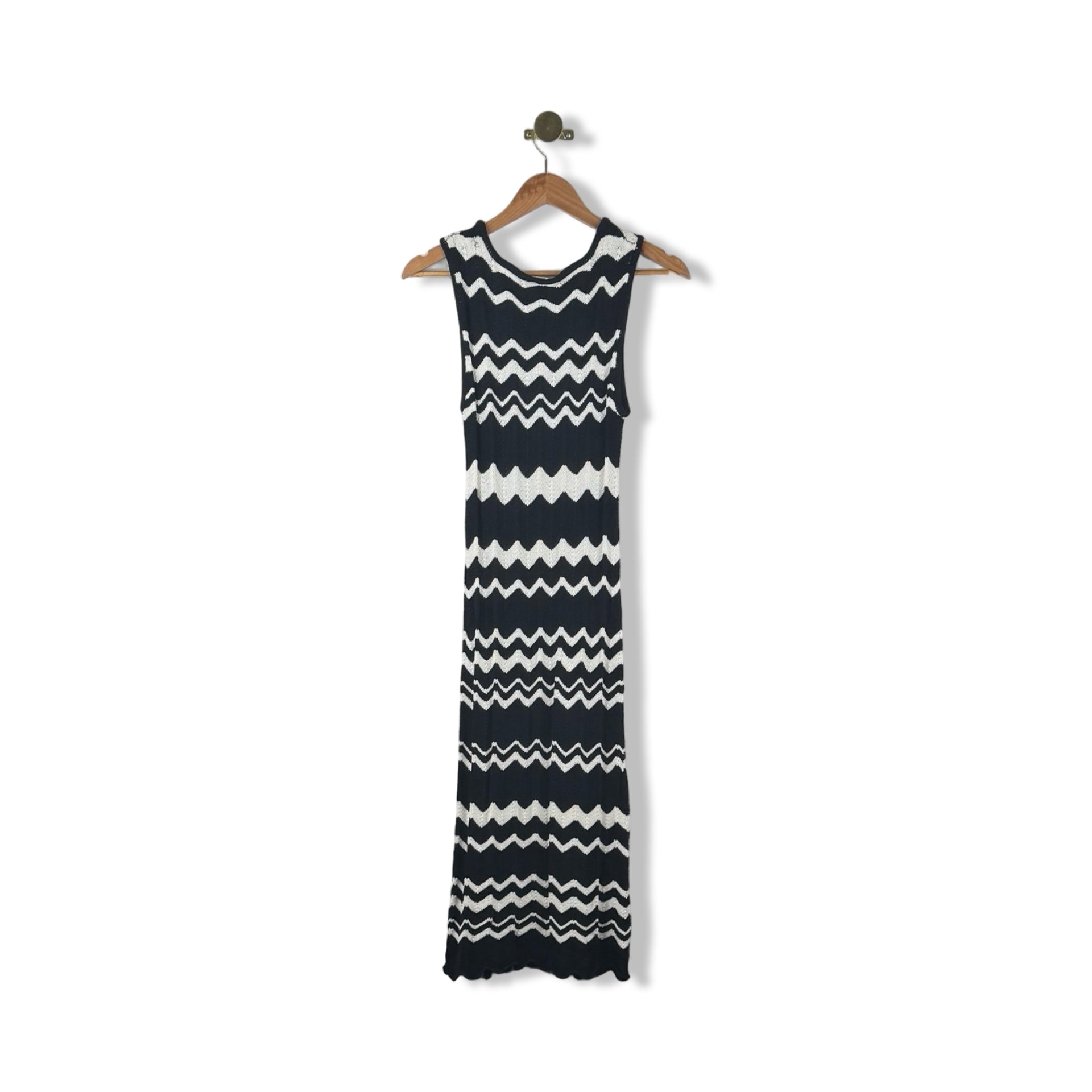 Shoshanna Patterned Sleeveless Knit Maxi Dress