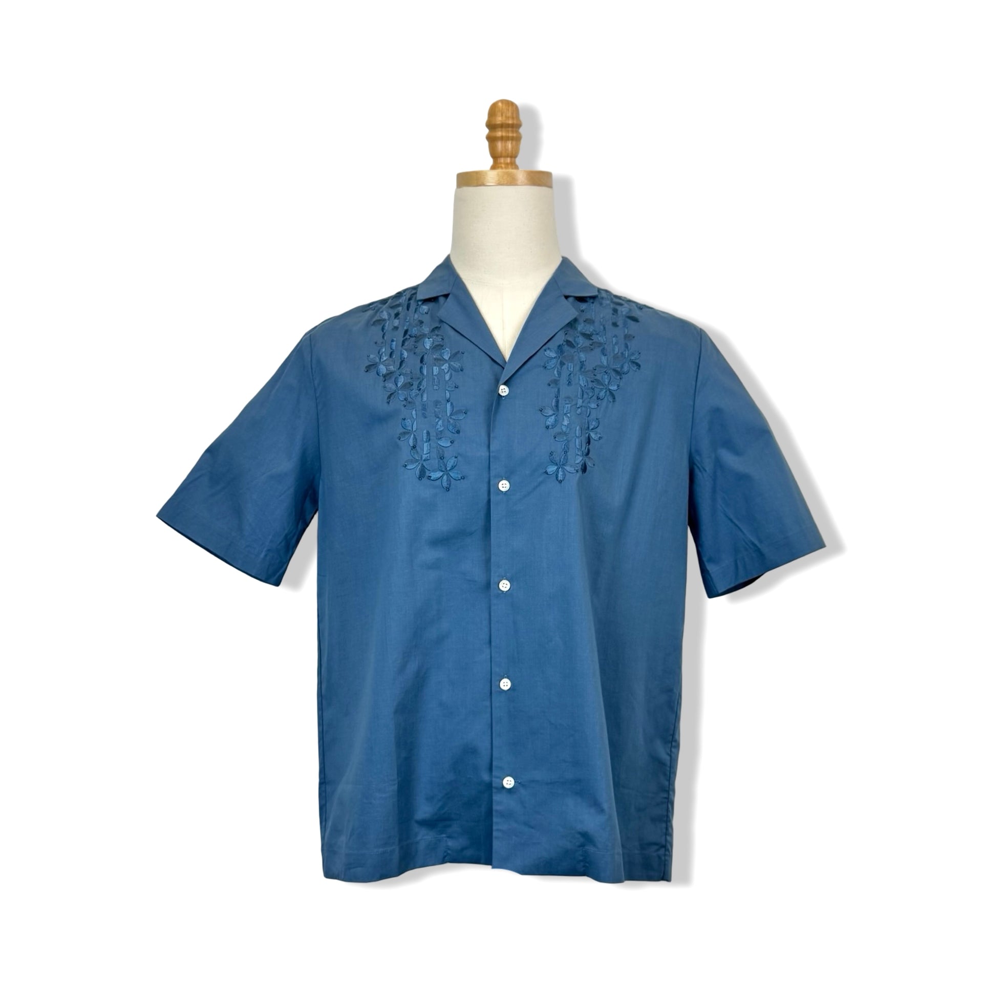 COS Embroidered Floral Short Sleeve Shirt
