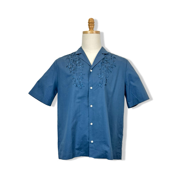 COS Embroidered Floral Short Sleeve Shirt