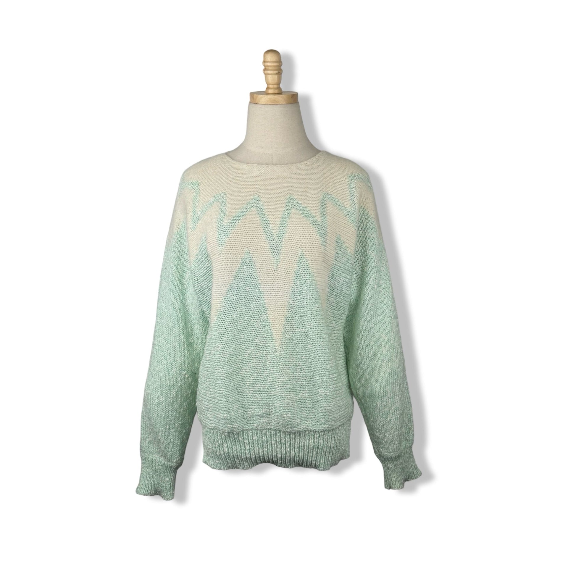 Vintage Plums and Pearls Angora Blend Sweater