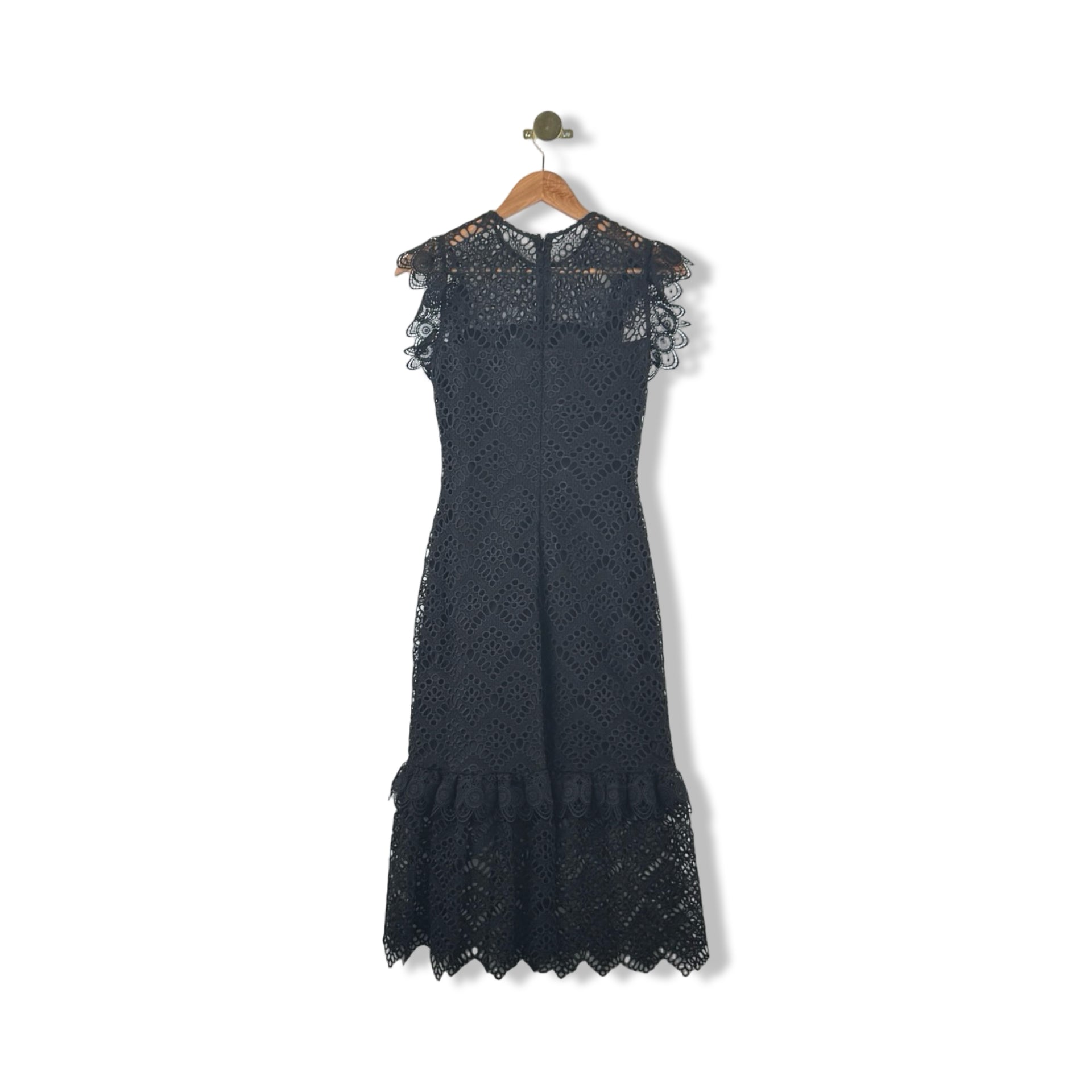 Shoshanna Lace Eyelet Maxi Dress