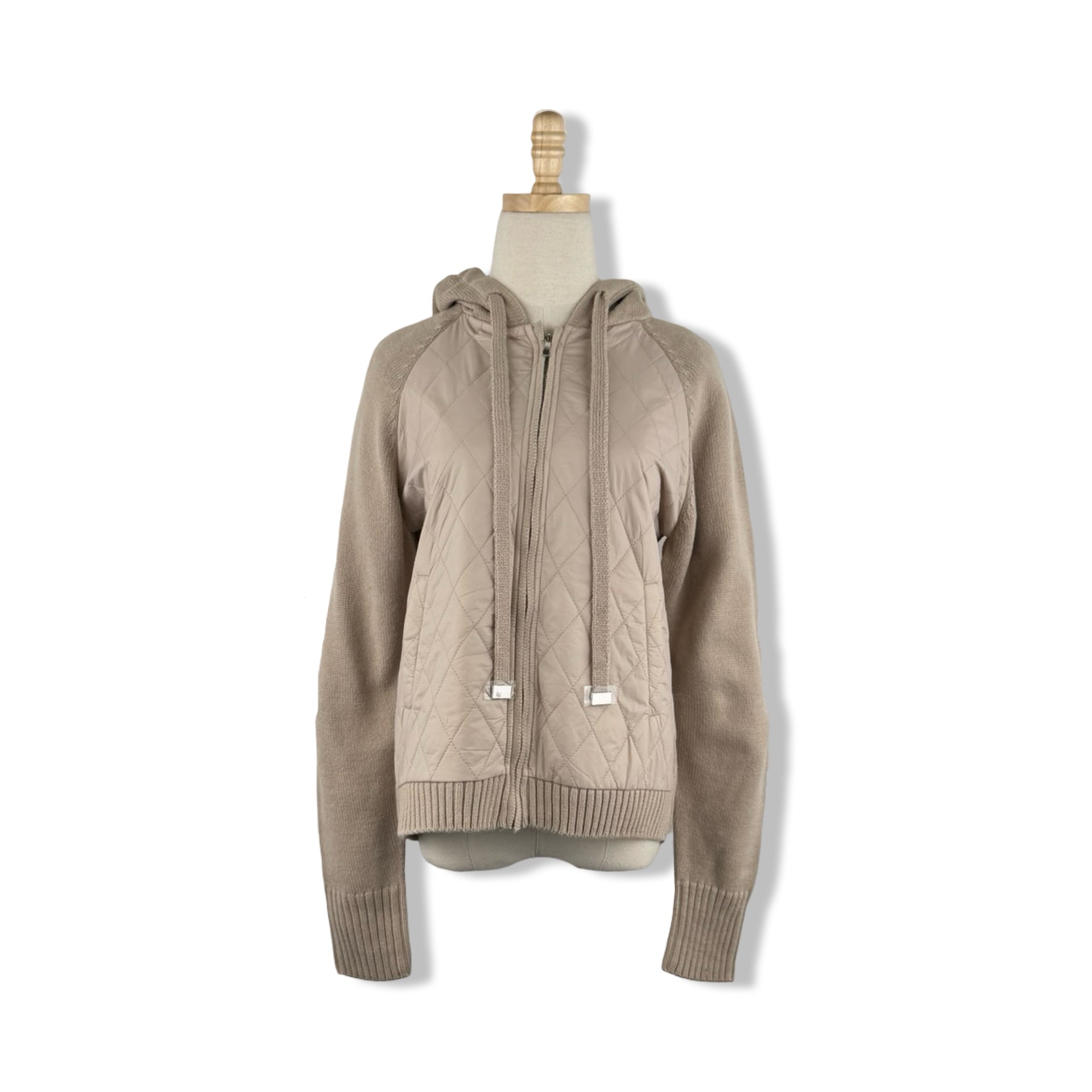 Elliot Lauren Quilted Hoodie Zip Sweater
