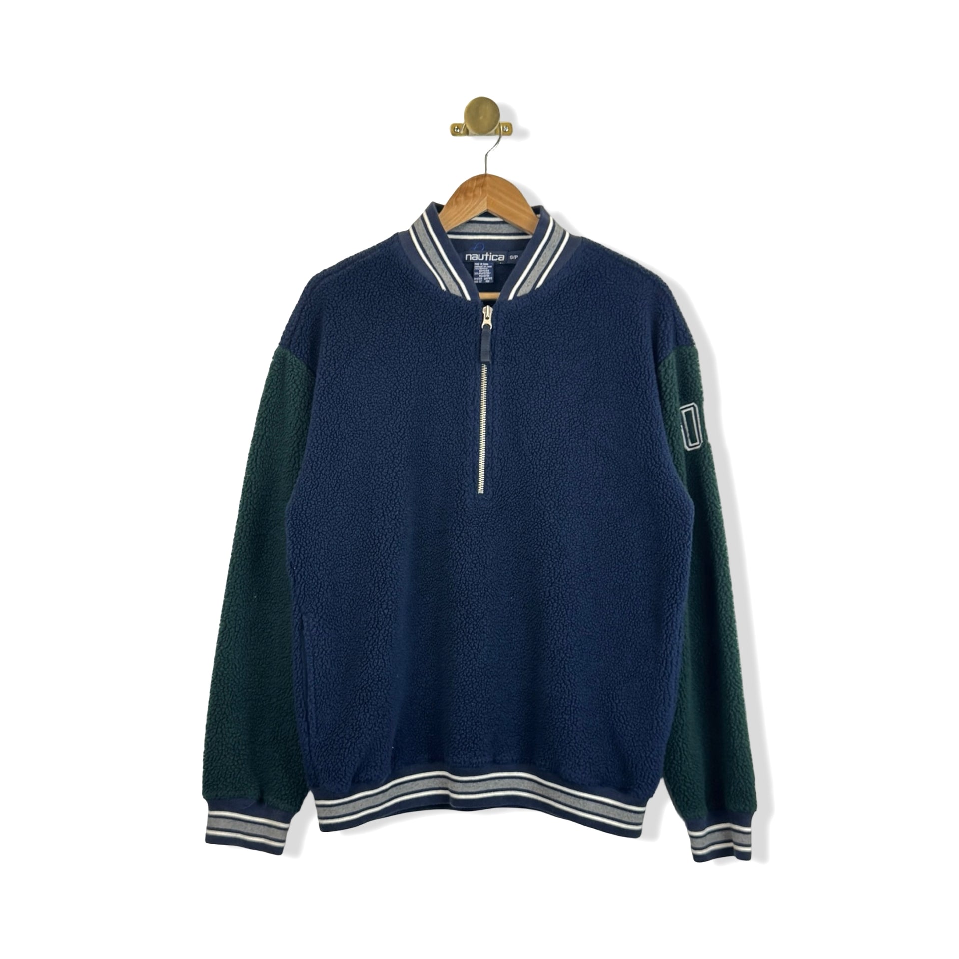 Nautica Faux Shearling Half Zip Pullover