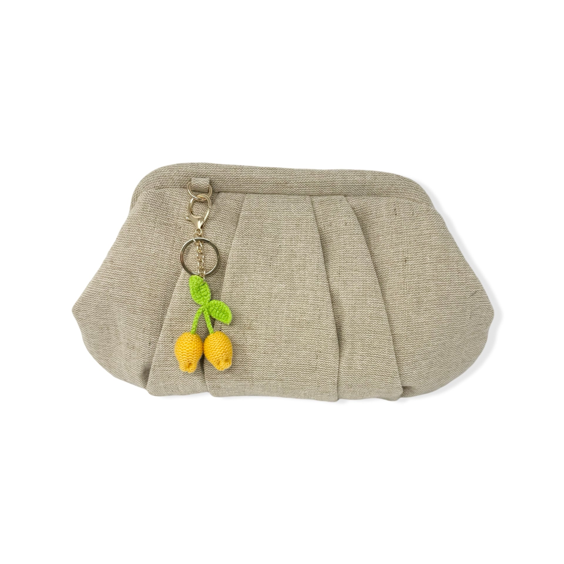 AQUA Lemon Charm Crossbody Clutch