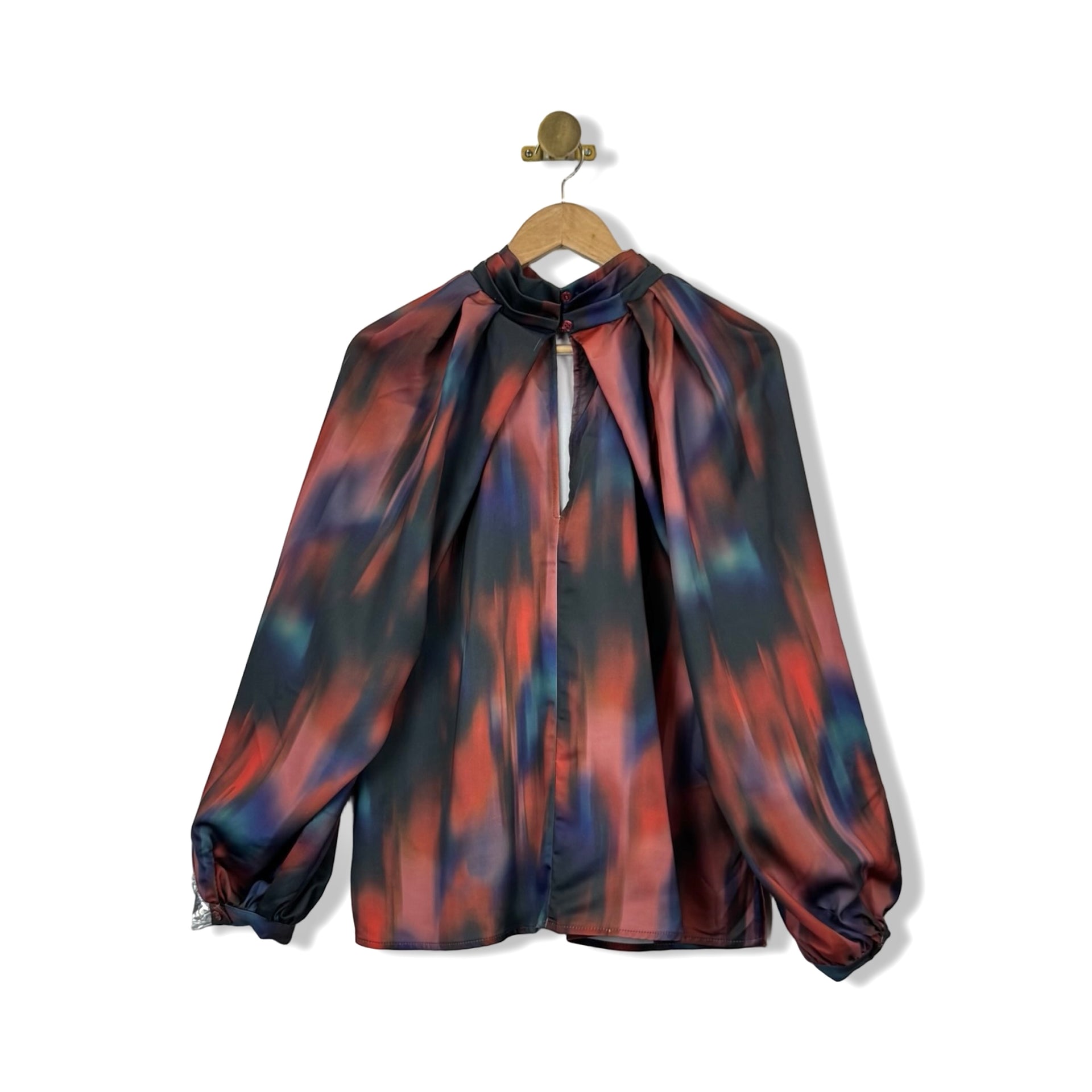Eloquii Multicolor Pleated Blouse