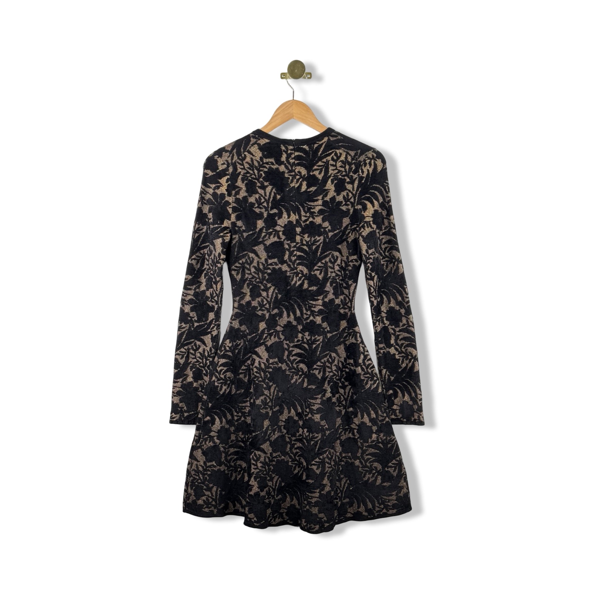 Lela Rose Jacquard Knit Fit & Flare Dress