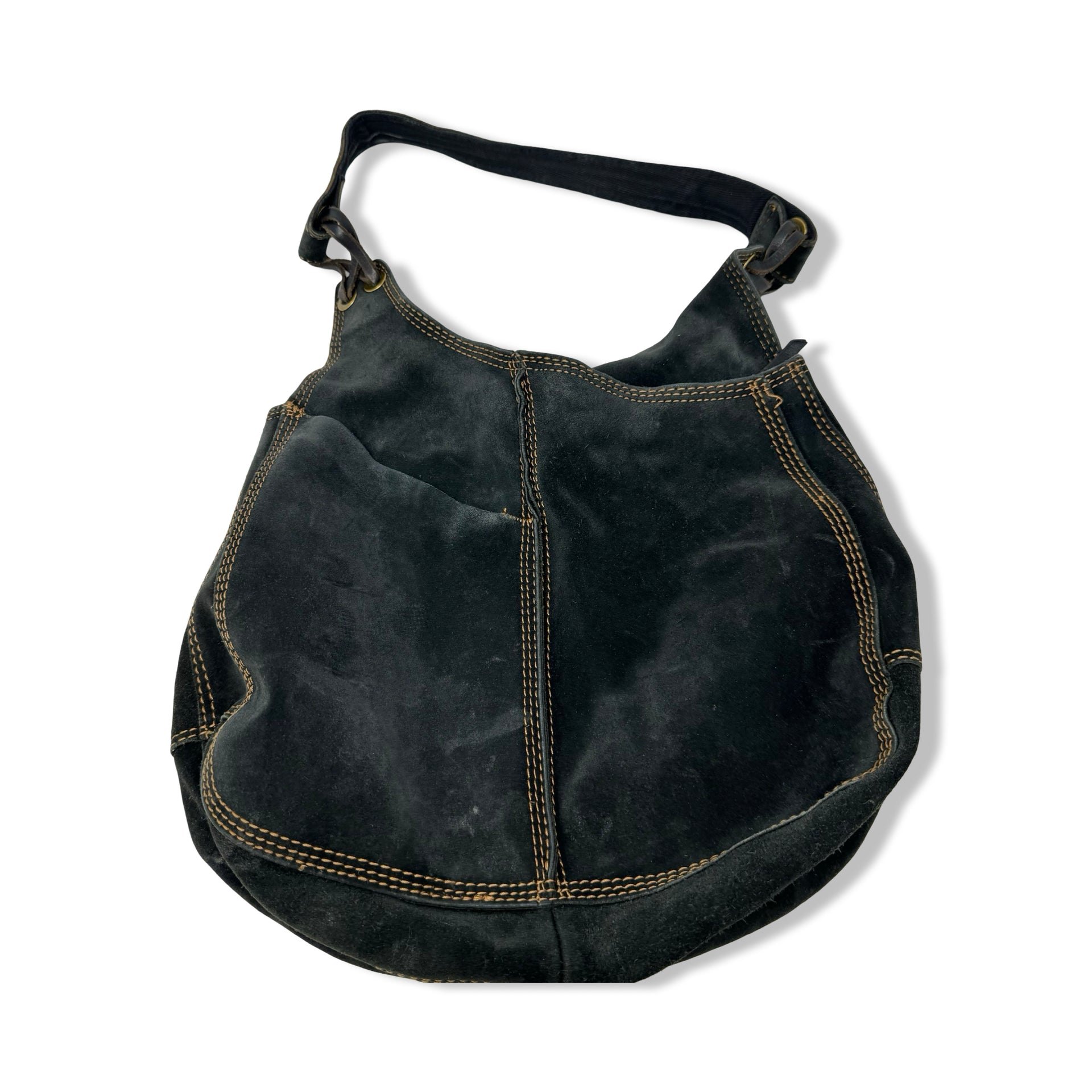 Lucky Brand Suede Vintage Hobo Bag