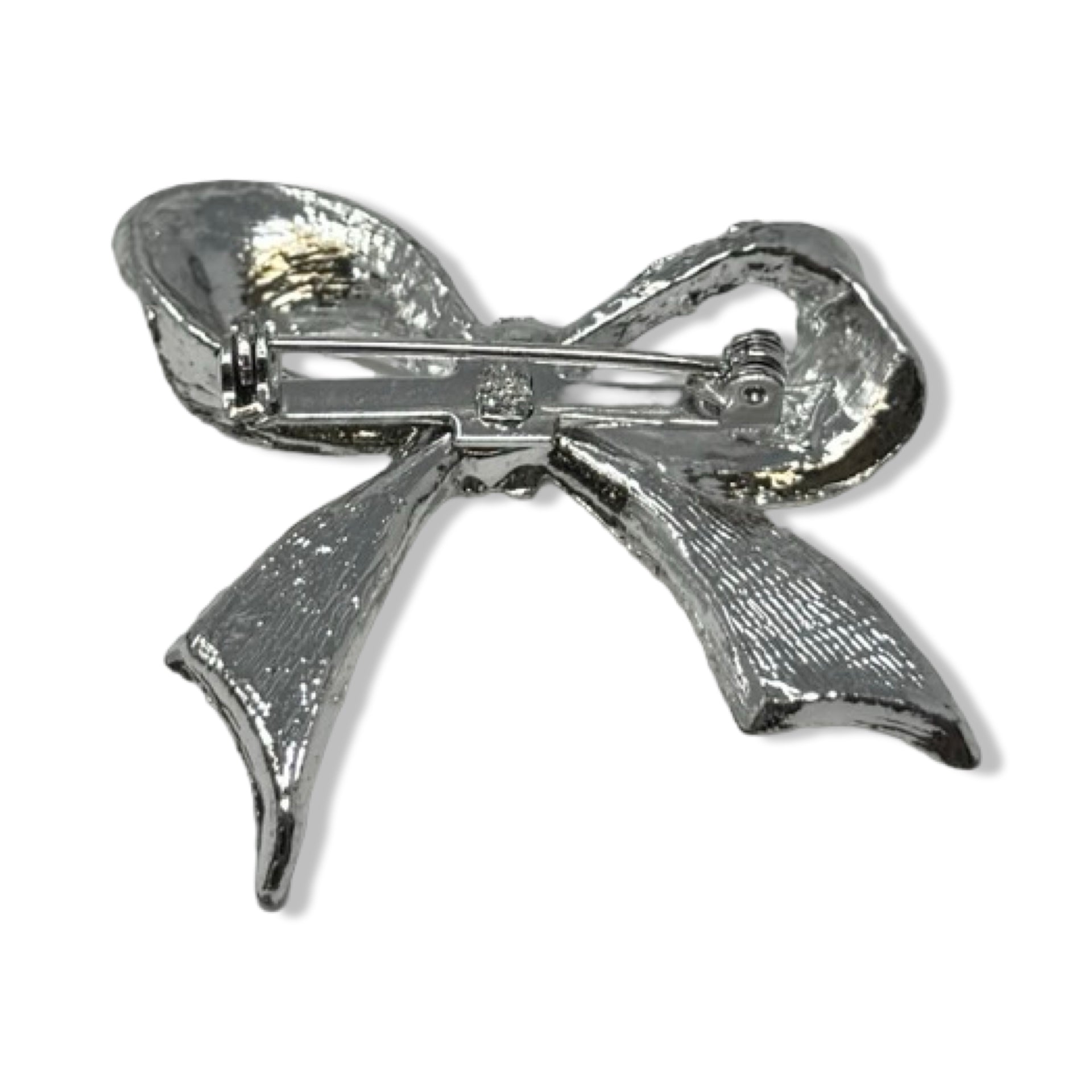 Silver Bow Brooch