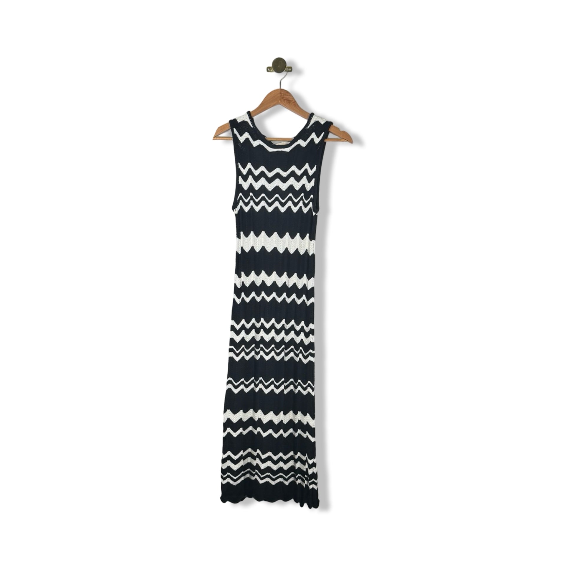 Shoshanna Patterned Sleeveless Knit Maxi Dress