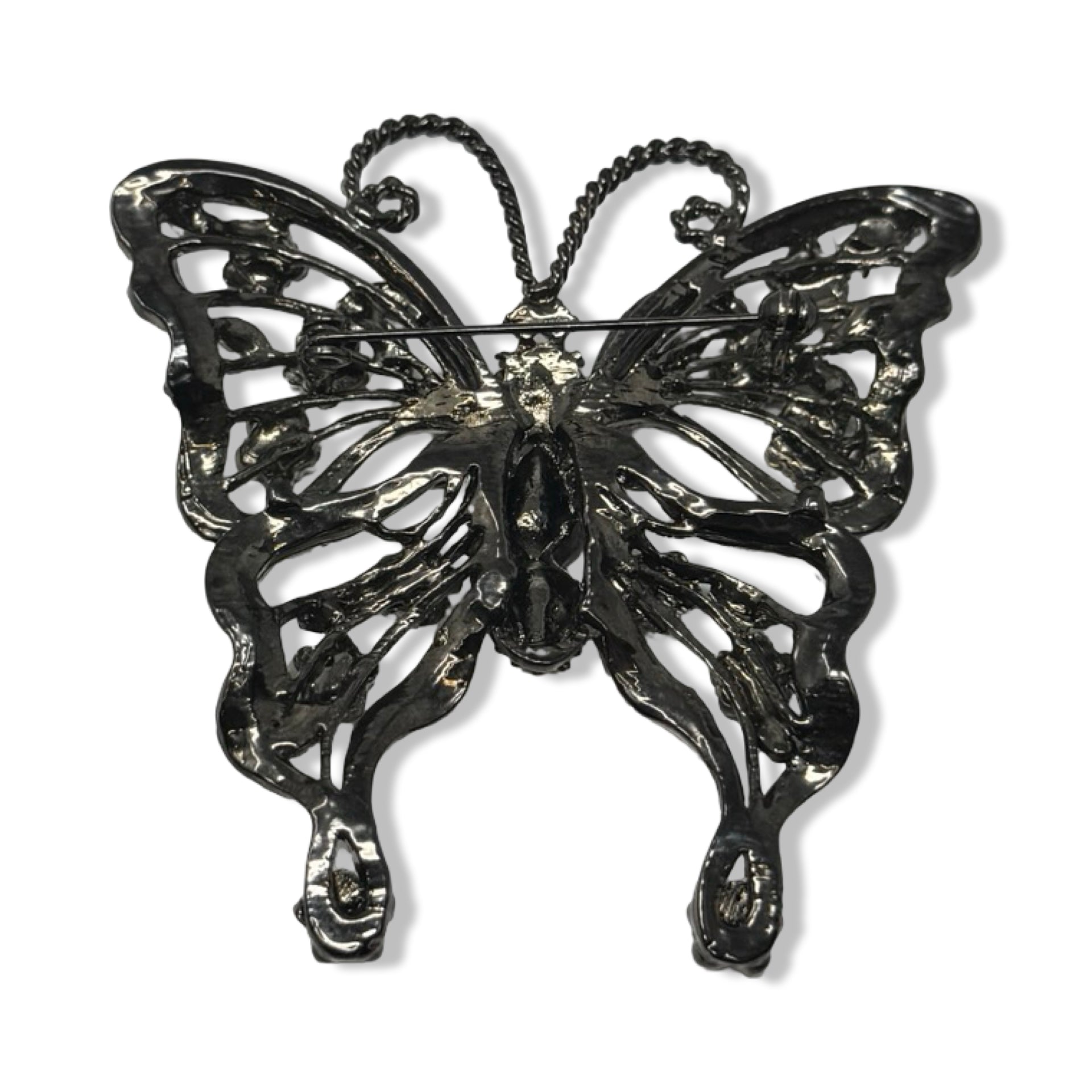 Rhinestone Butterfly Brooch