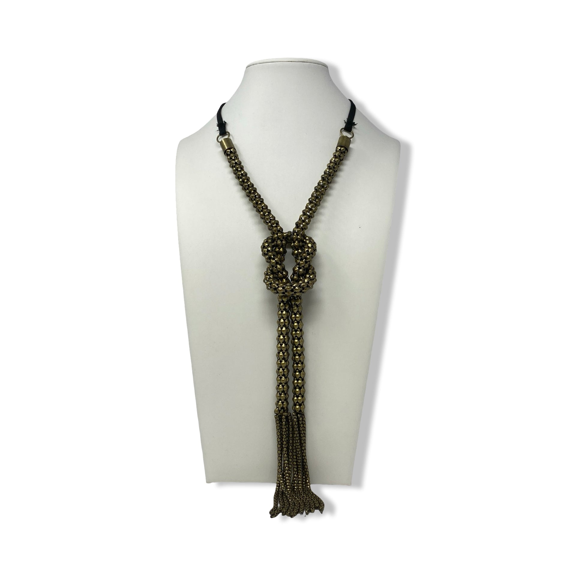 Knot Front Bronze Necklace
