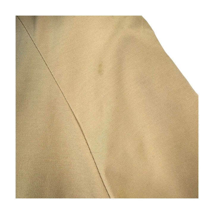 Vintage White Stag Cotton Blend Fur Lined Long Jacket-Detail