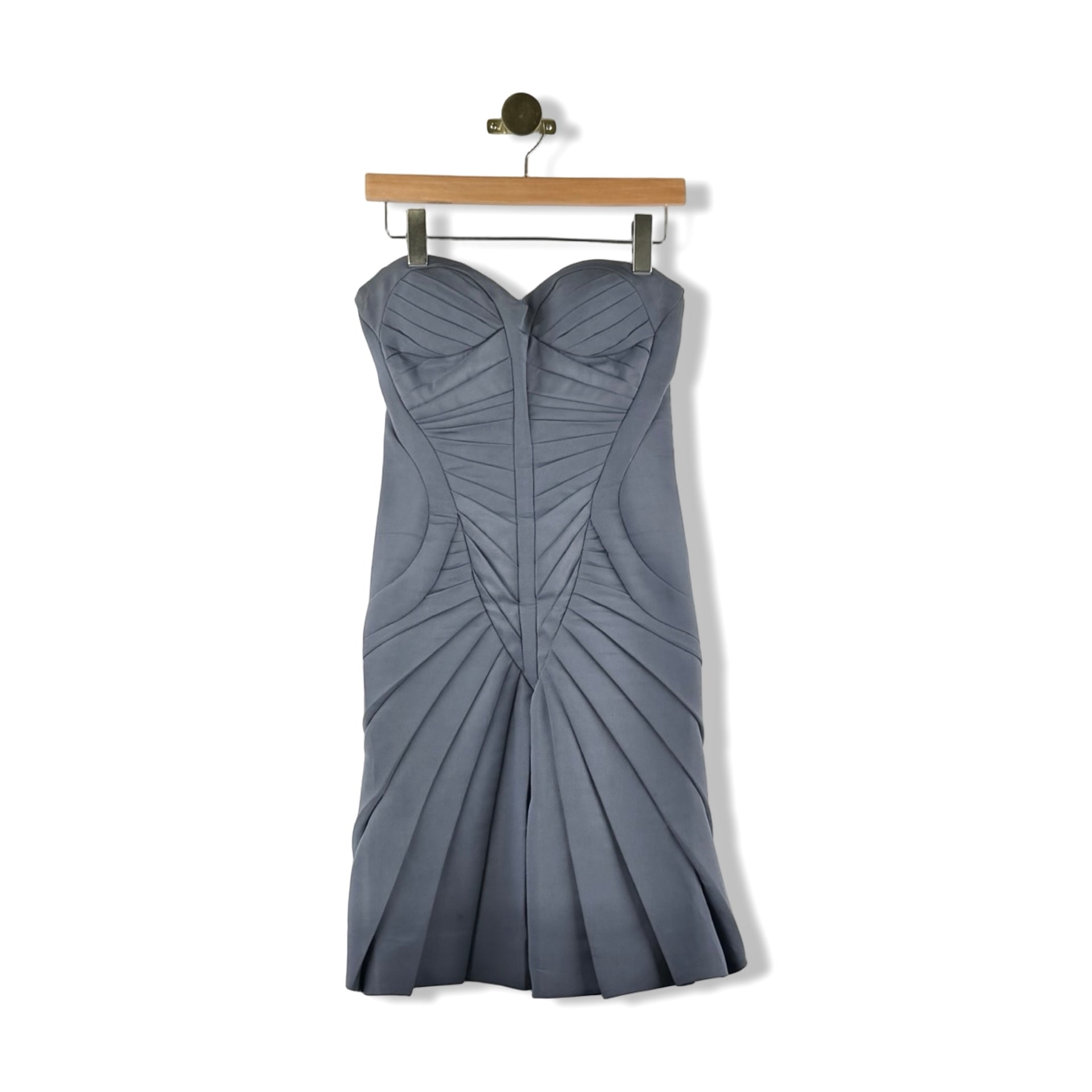 Zac Posen Pleated Strapless Dress