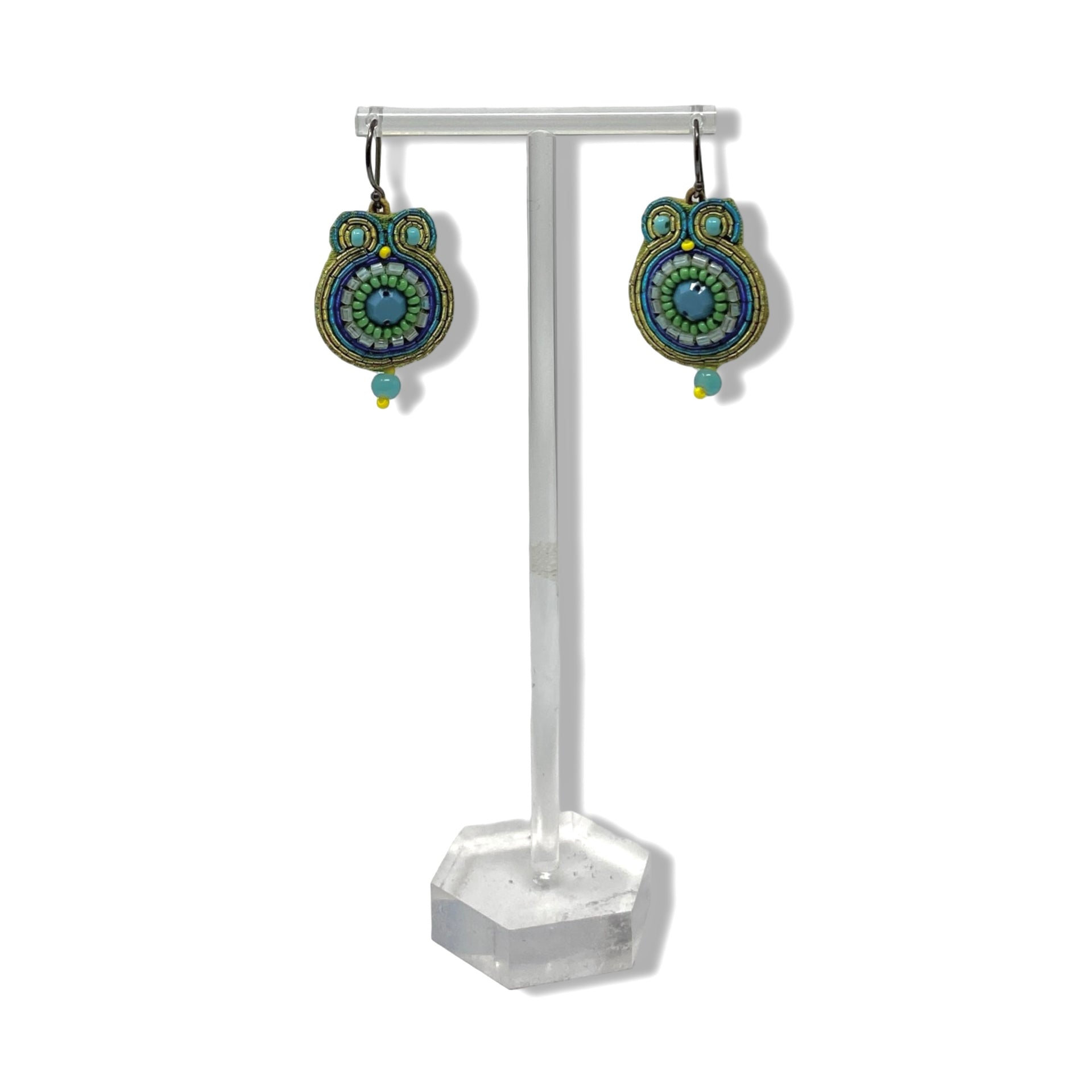 Coiled Beaded Drop Earring