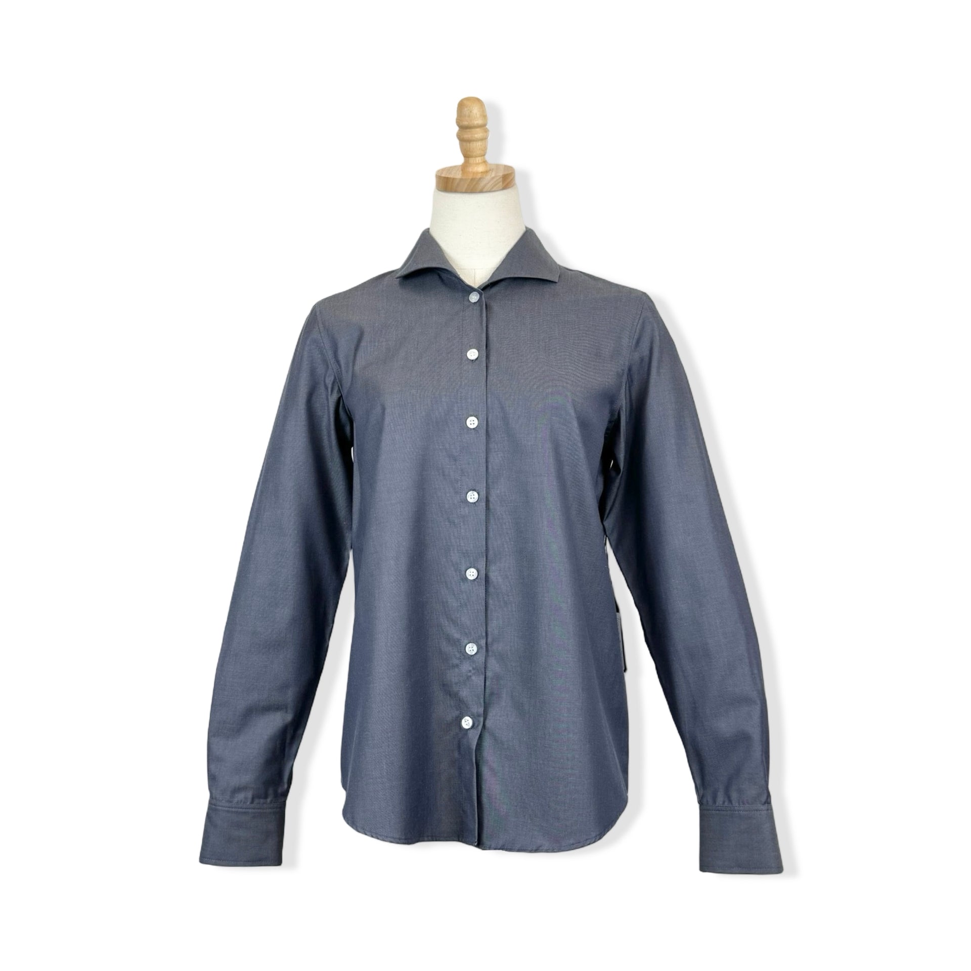 Kal Rieman Navy Box Pleat Ginna Button Down