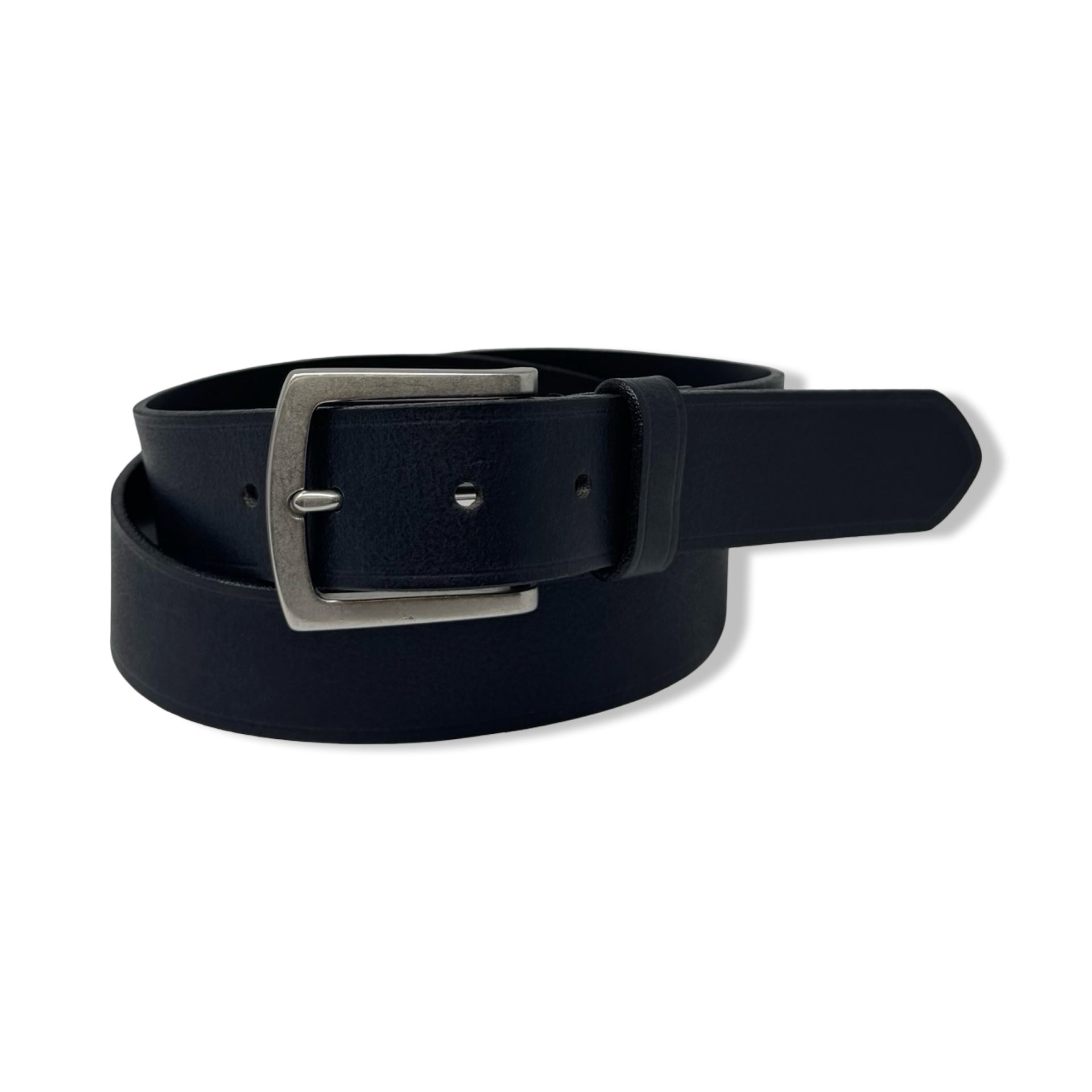 Silver Buckle Leather Belt