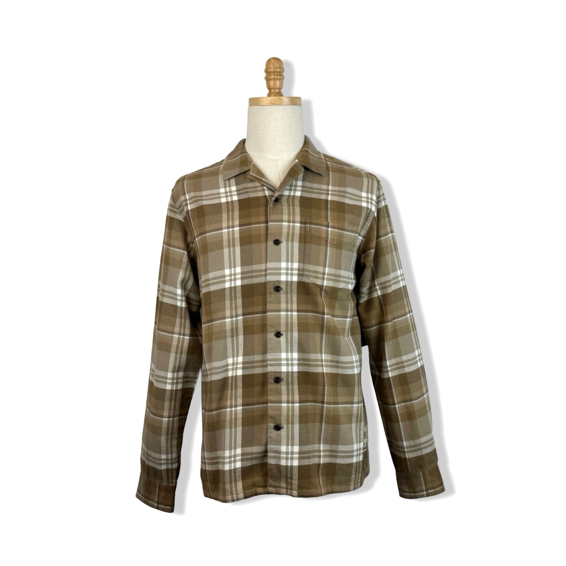 Surfside Supply Plaid Long Sleeve Camp Collar Shirt