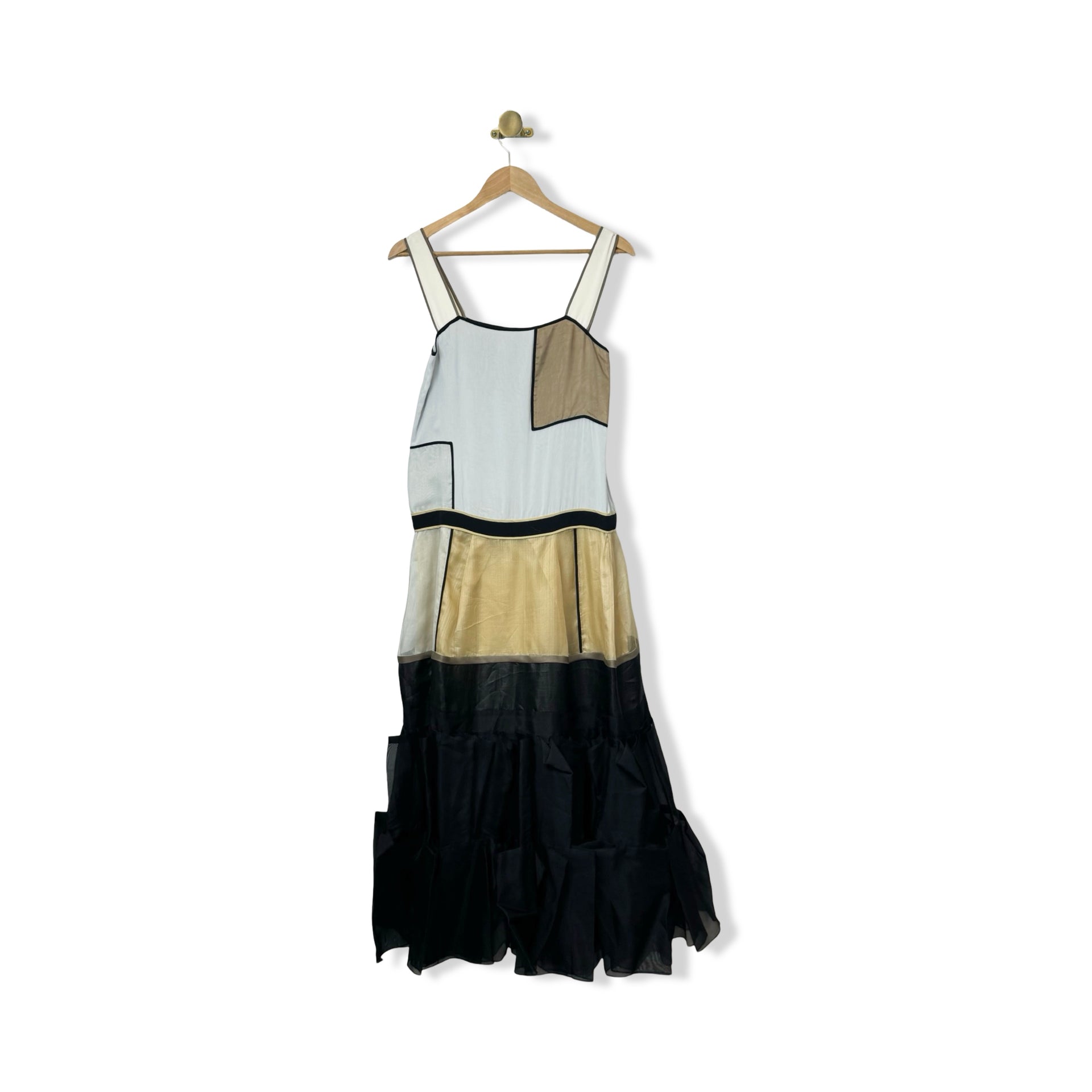 Zac Posen Colorblock Ruffle Dress