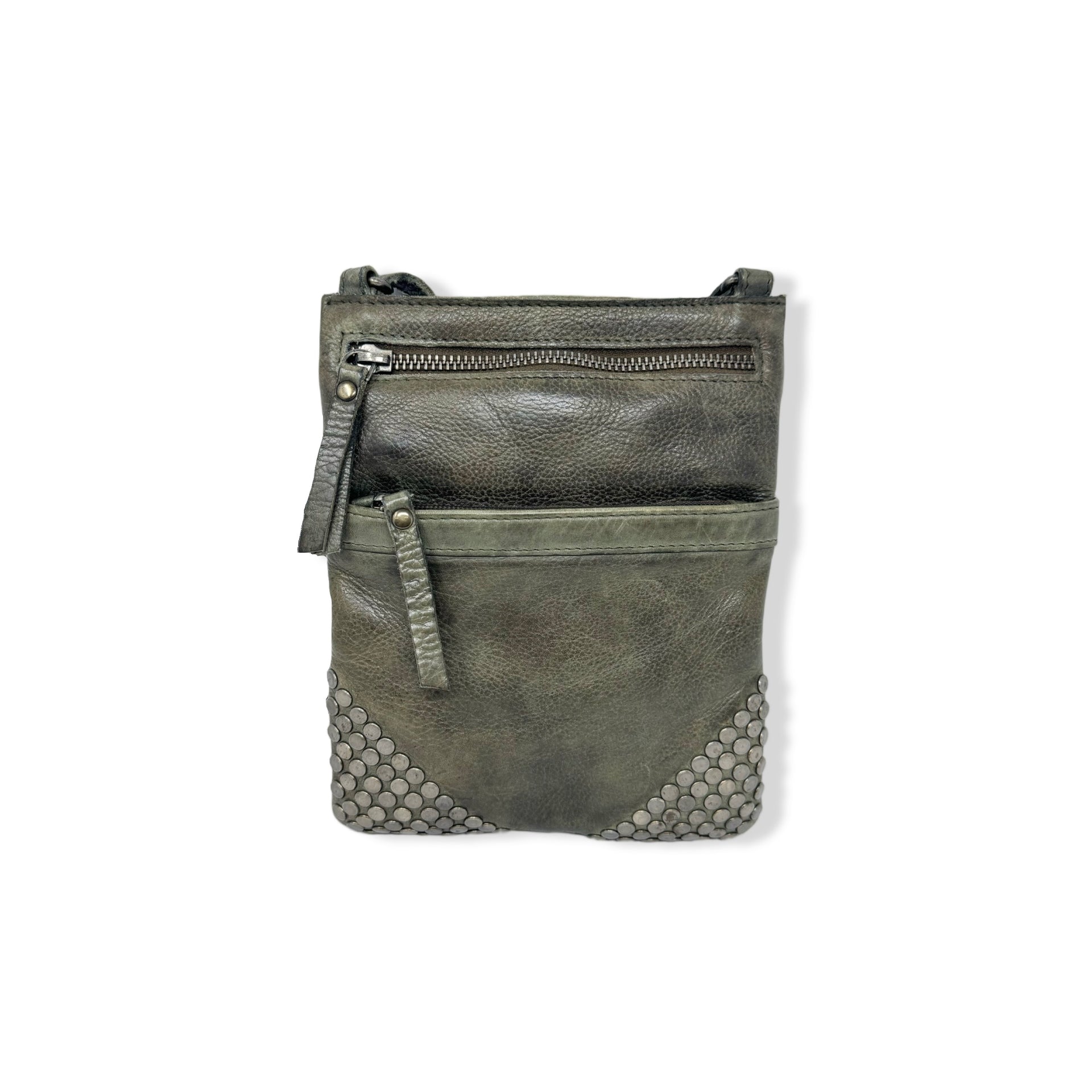 Latico Green Studded Crossbody Bag