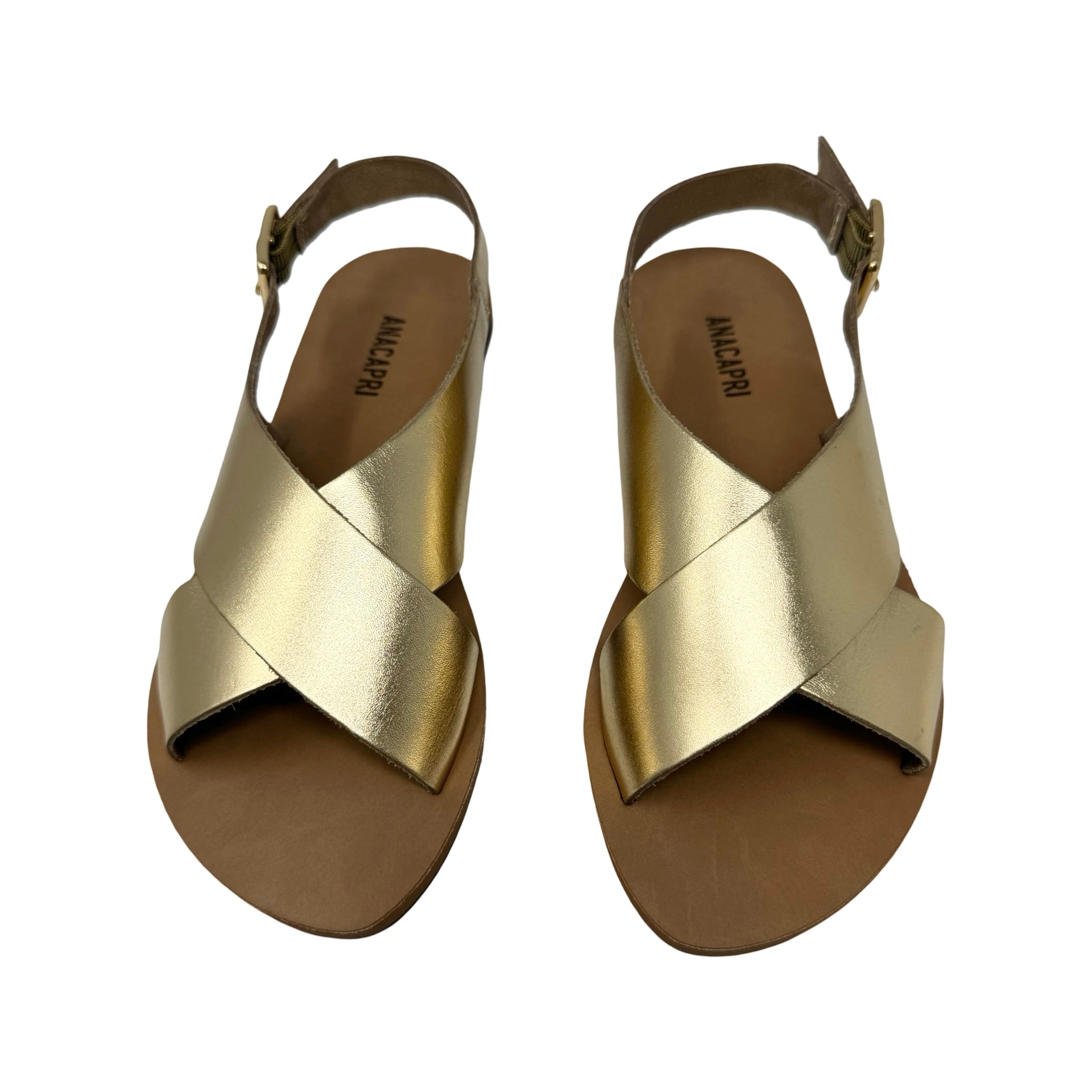 ANACAPRI Metallic Slingback Sandals