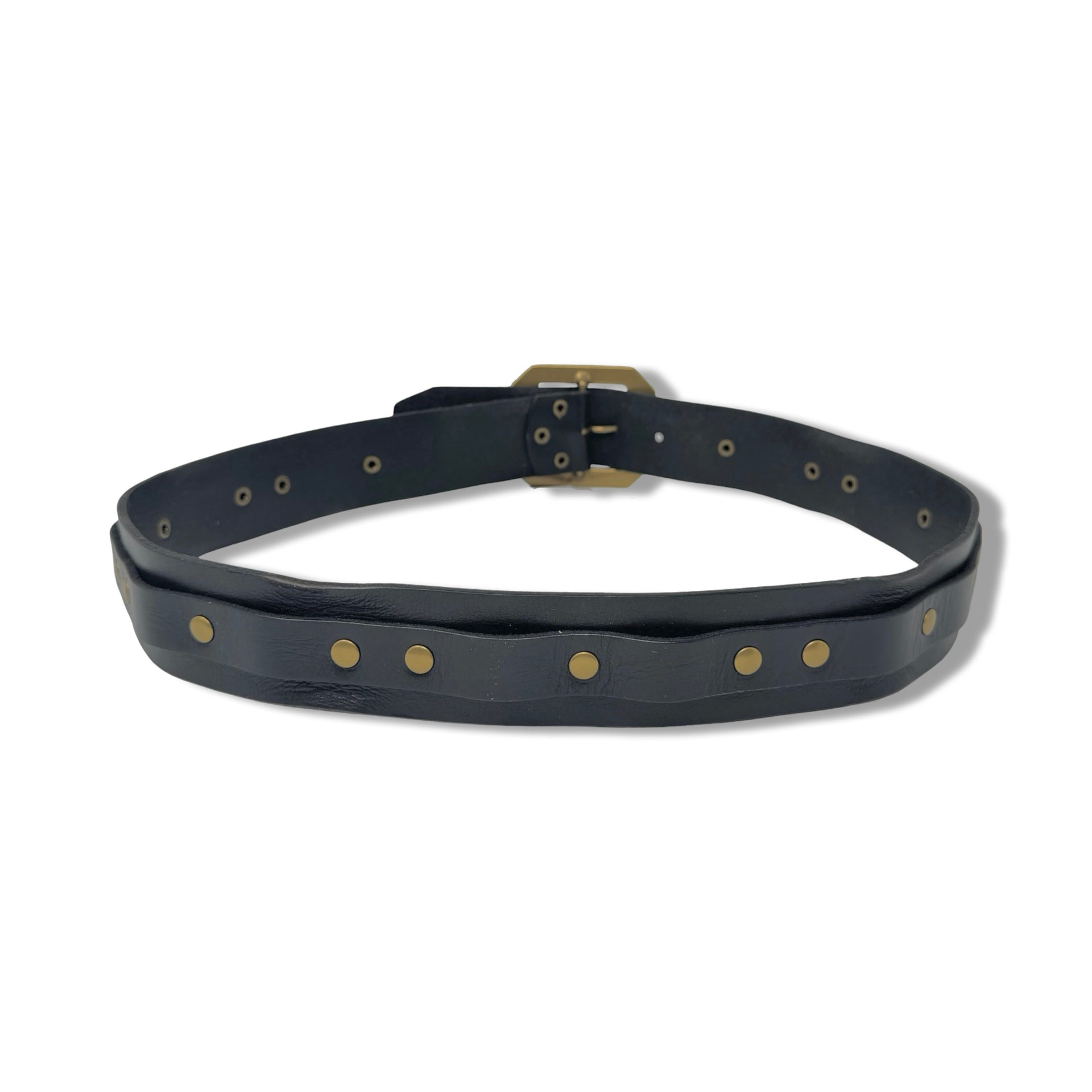 Linea Pelle Geometric Buckle Leather Belt