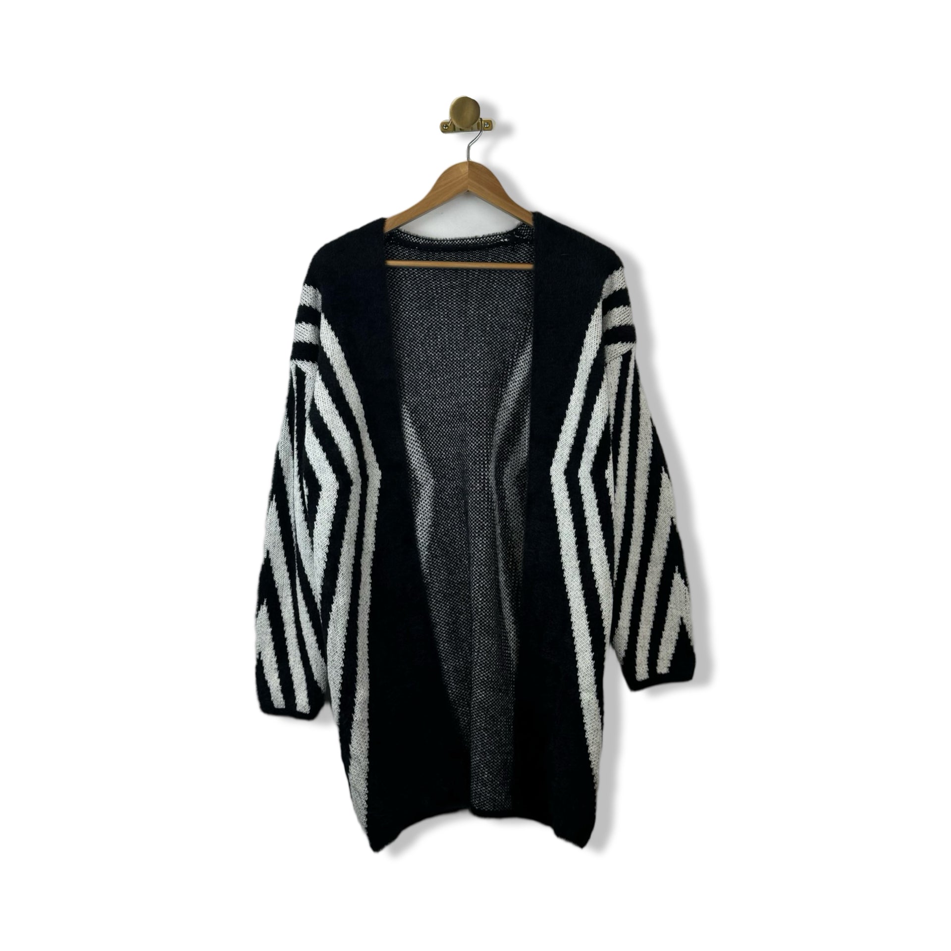 Two Tone Fuzzy Cardigan