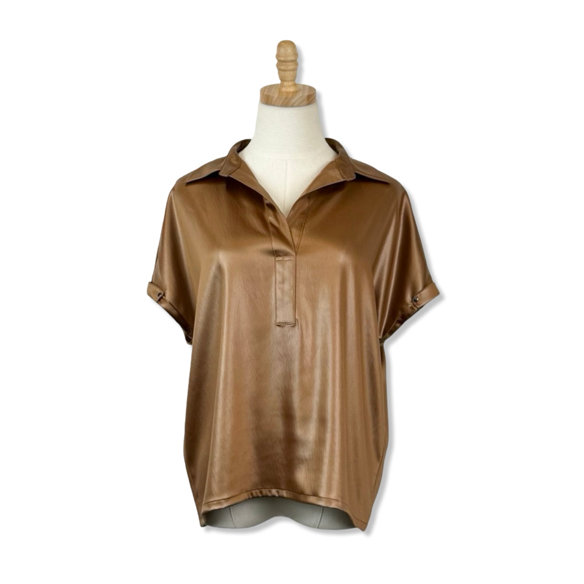 Hilton Hollis Textured Satin Top