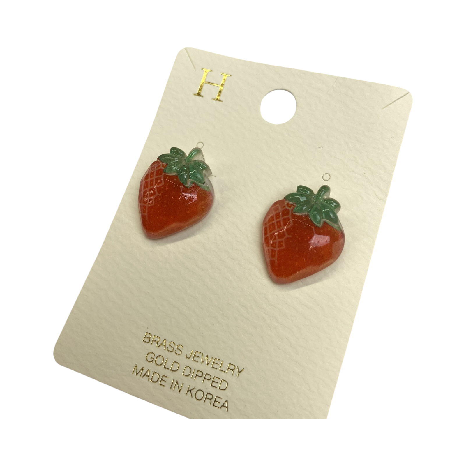 H Strawberry Stud Earring