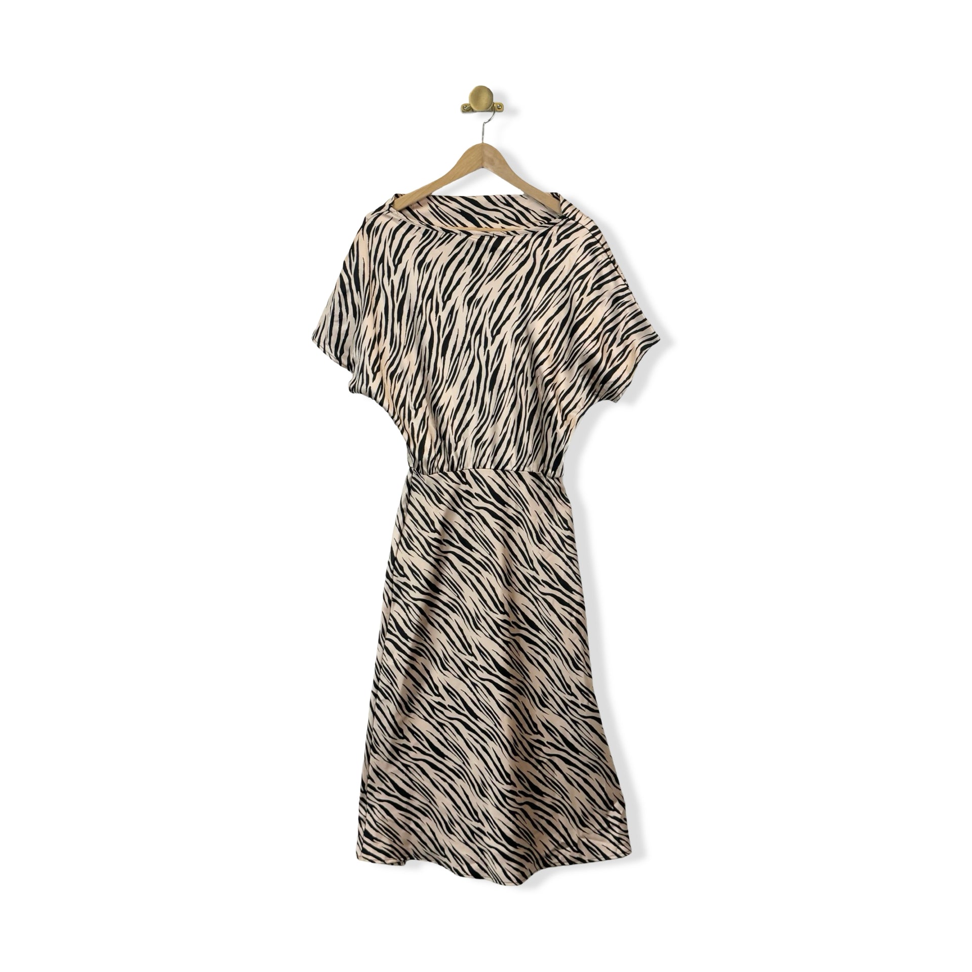 Renee C. Satin Tiger Striped Dress