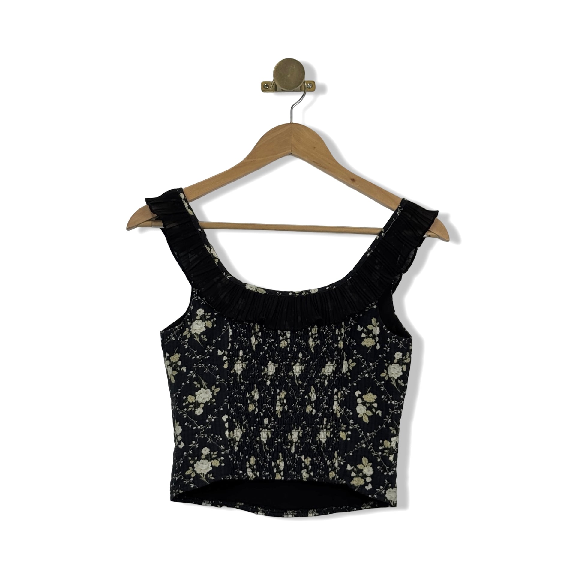 Heartloom Pleated Front Crop Top