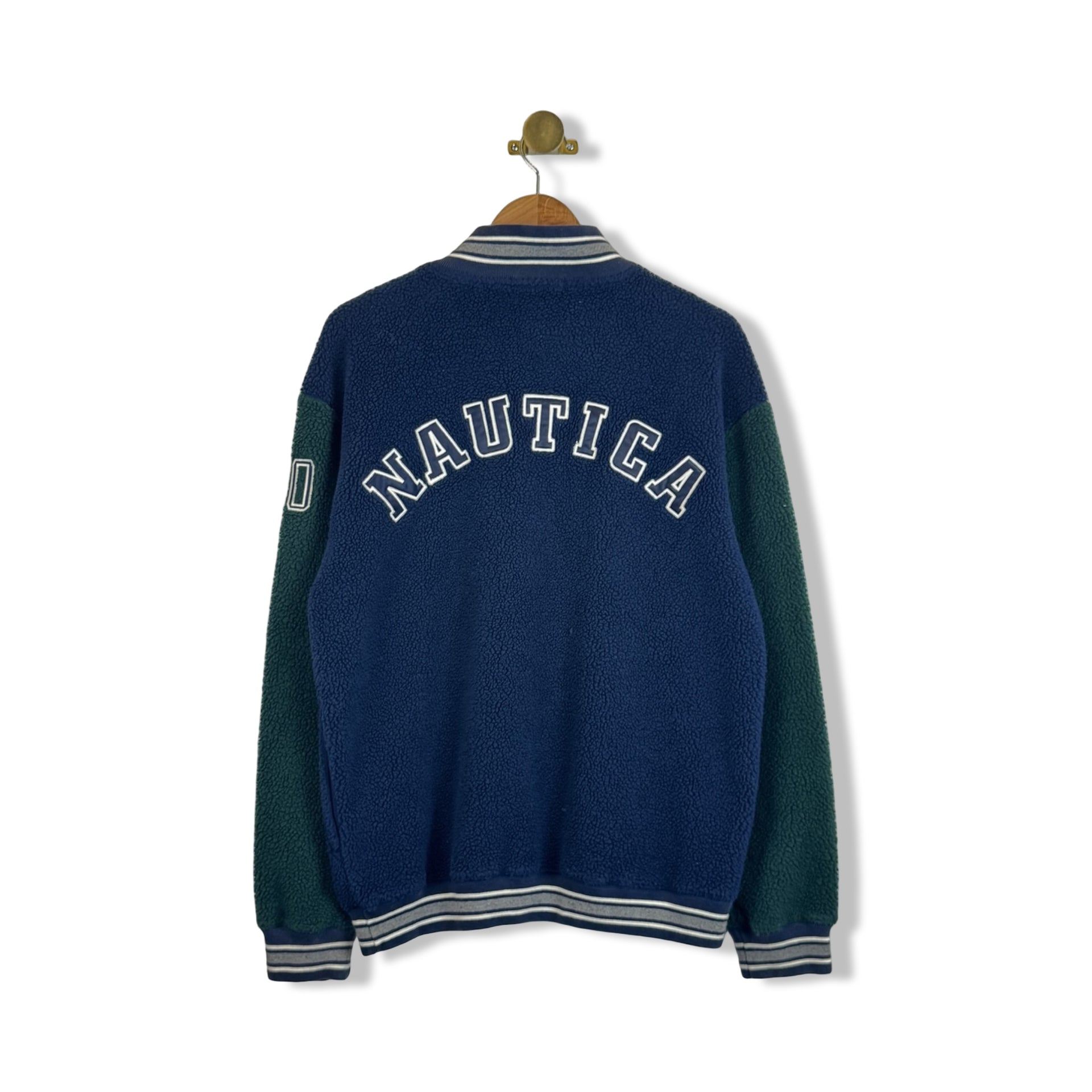 Nautica Faux Shearling Half Zip Pullover