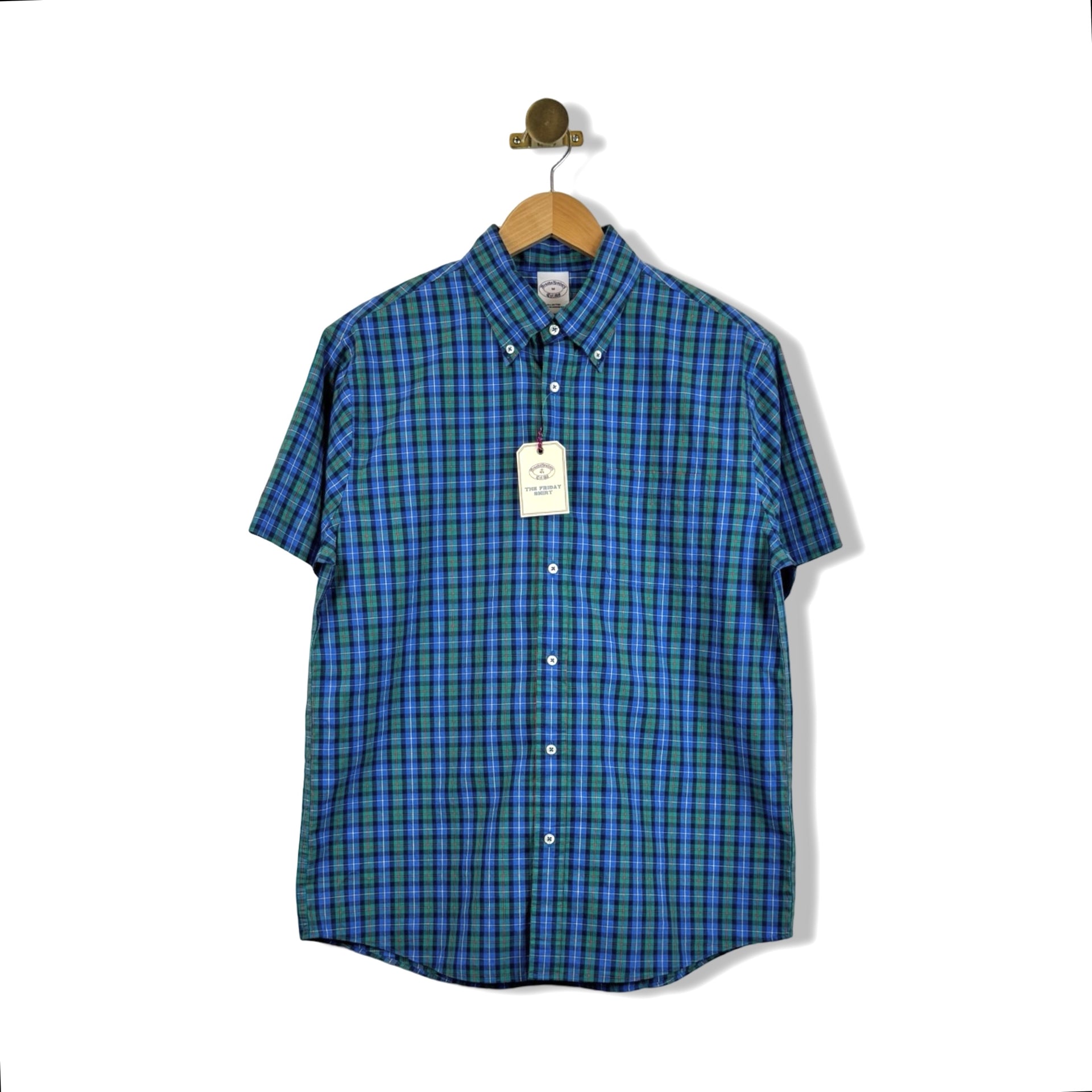Brooks Brothers Short Sleeve Plaid Button Up Shirt