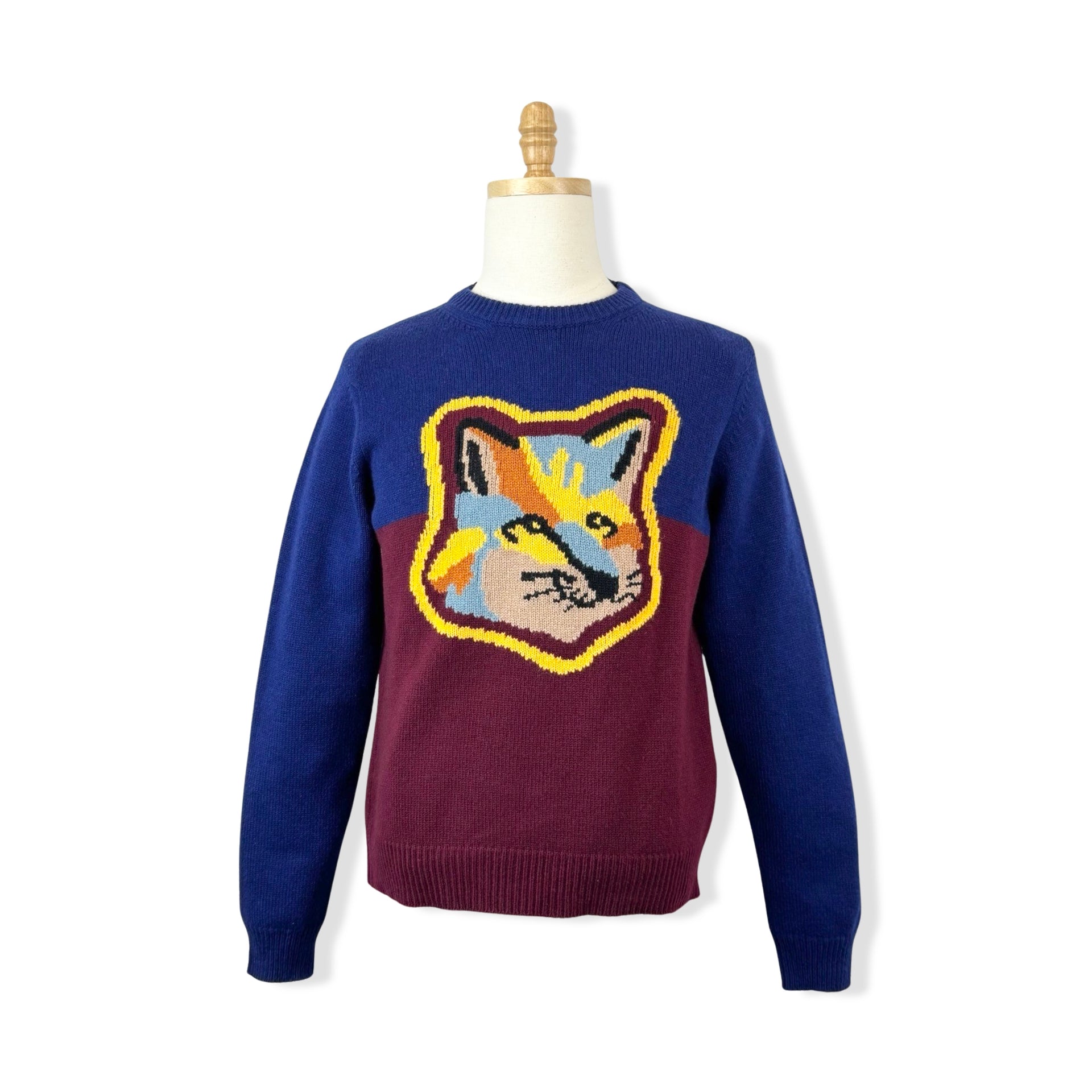 Maison Kitsuné Fox Colorblock Sweater