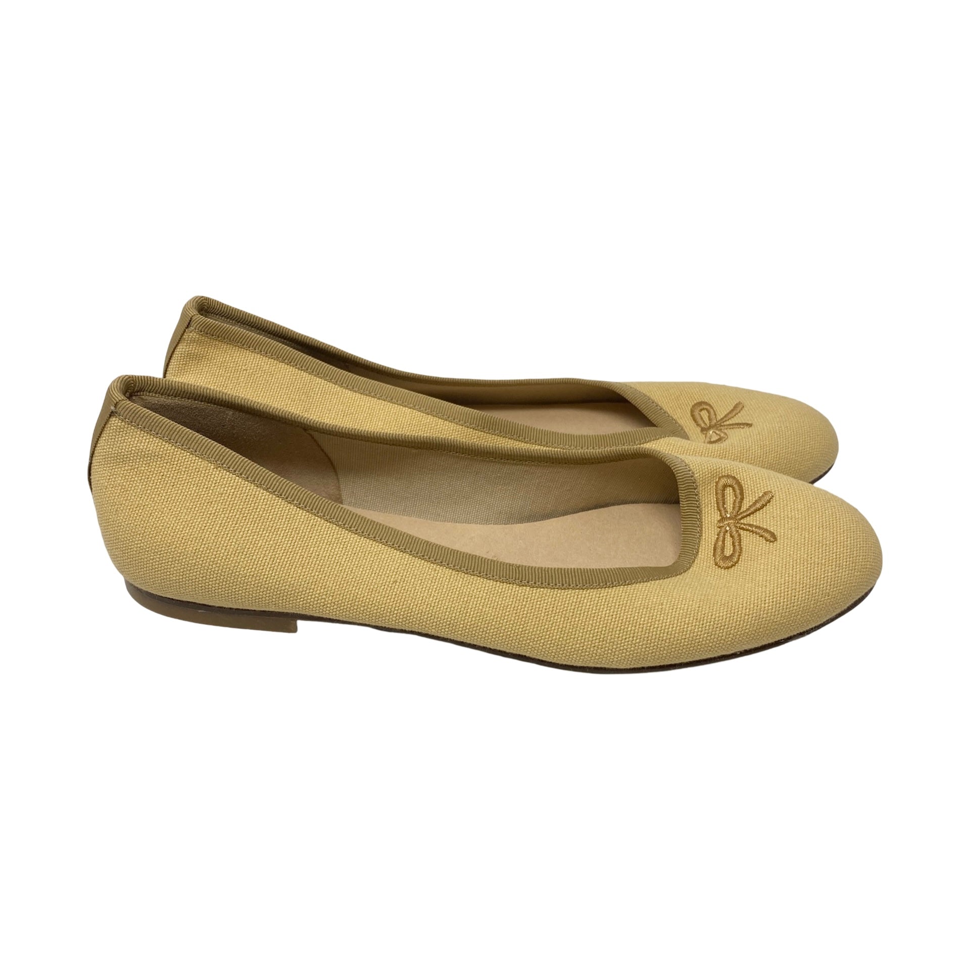 Nicky Hilton x French Sole Tan Bow Flats