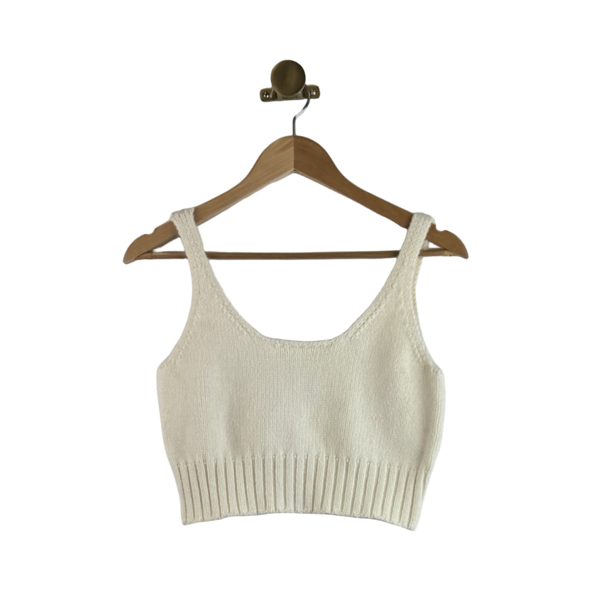 All Row Sweater Knit Crop Top