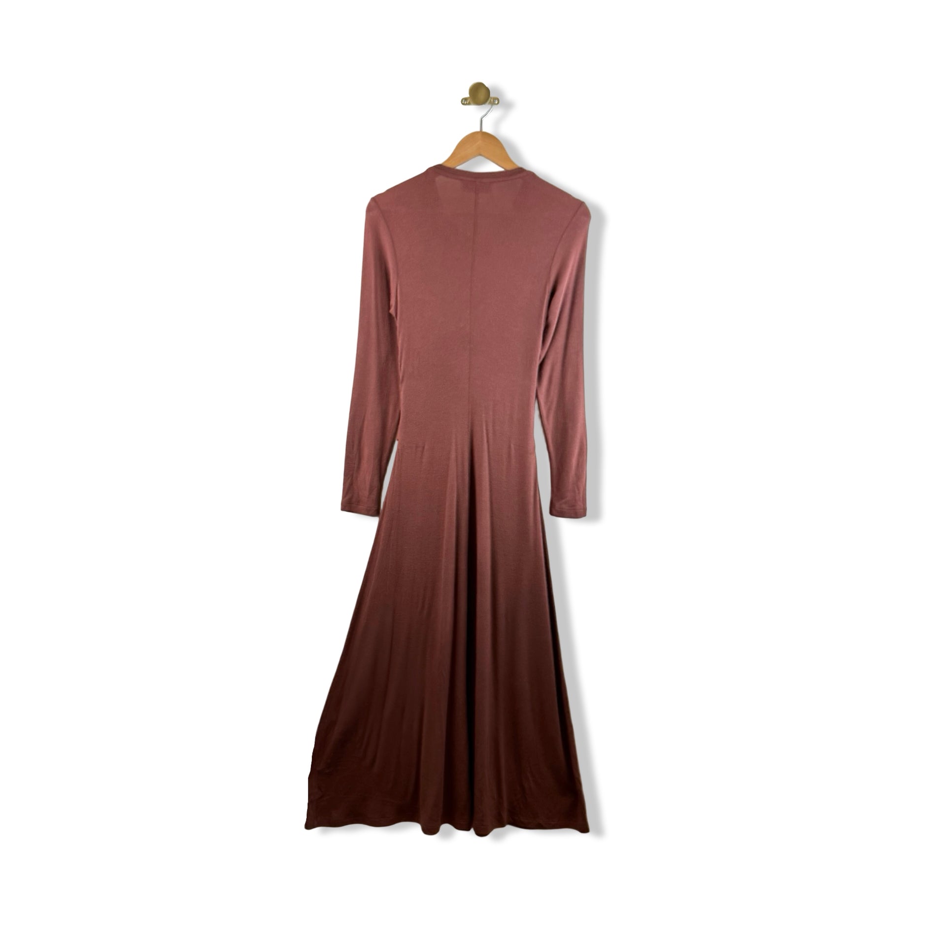 La Ligne Cross Wrap Long Sleeve Maxi Dress
