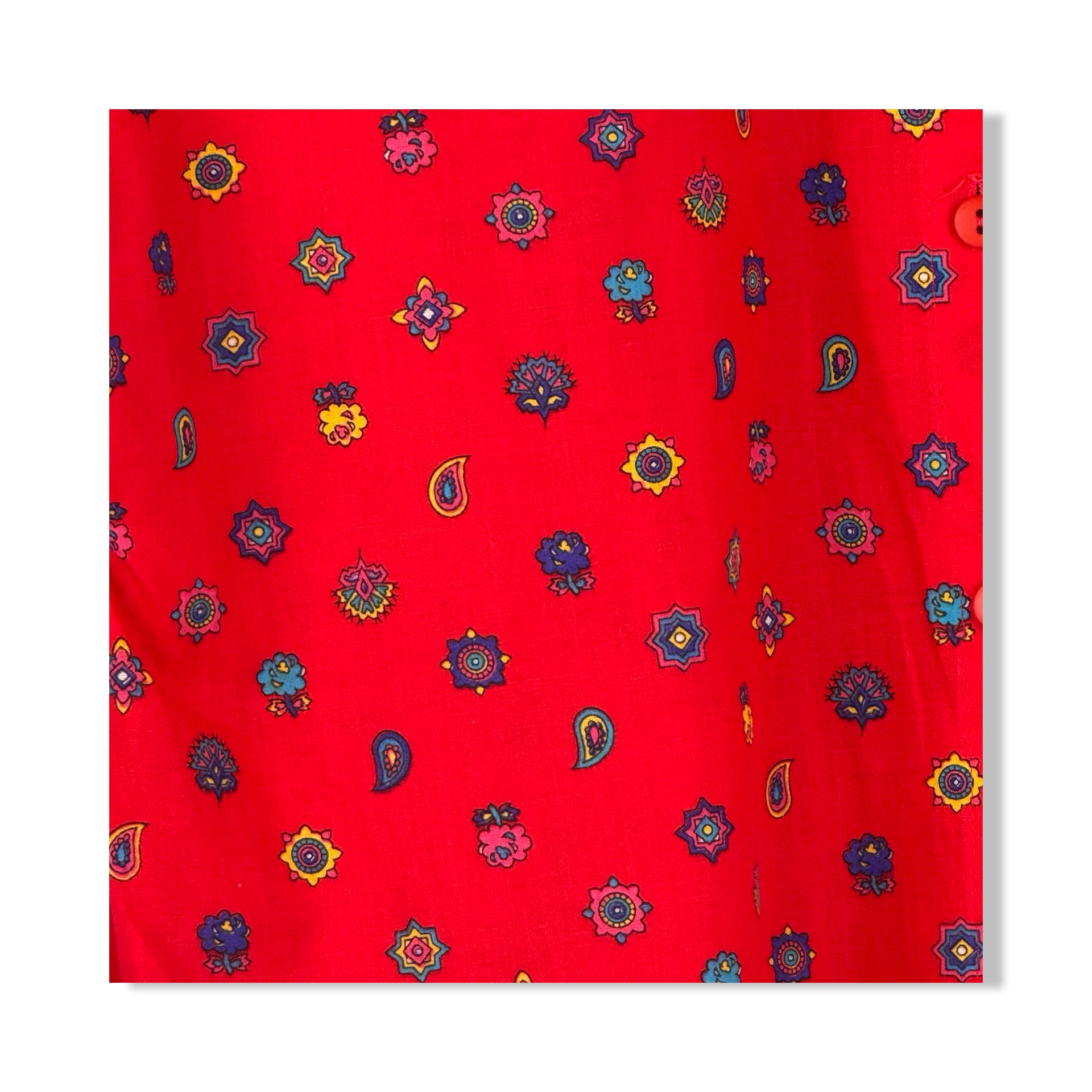 Vintage You Babes Paisley Print Button Up Top