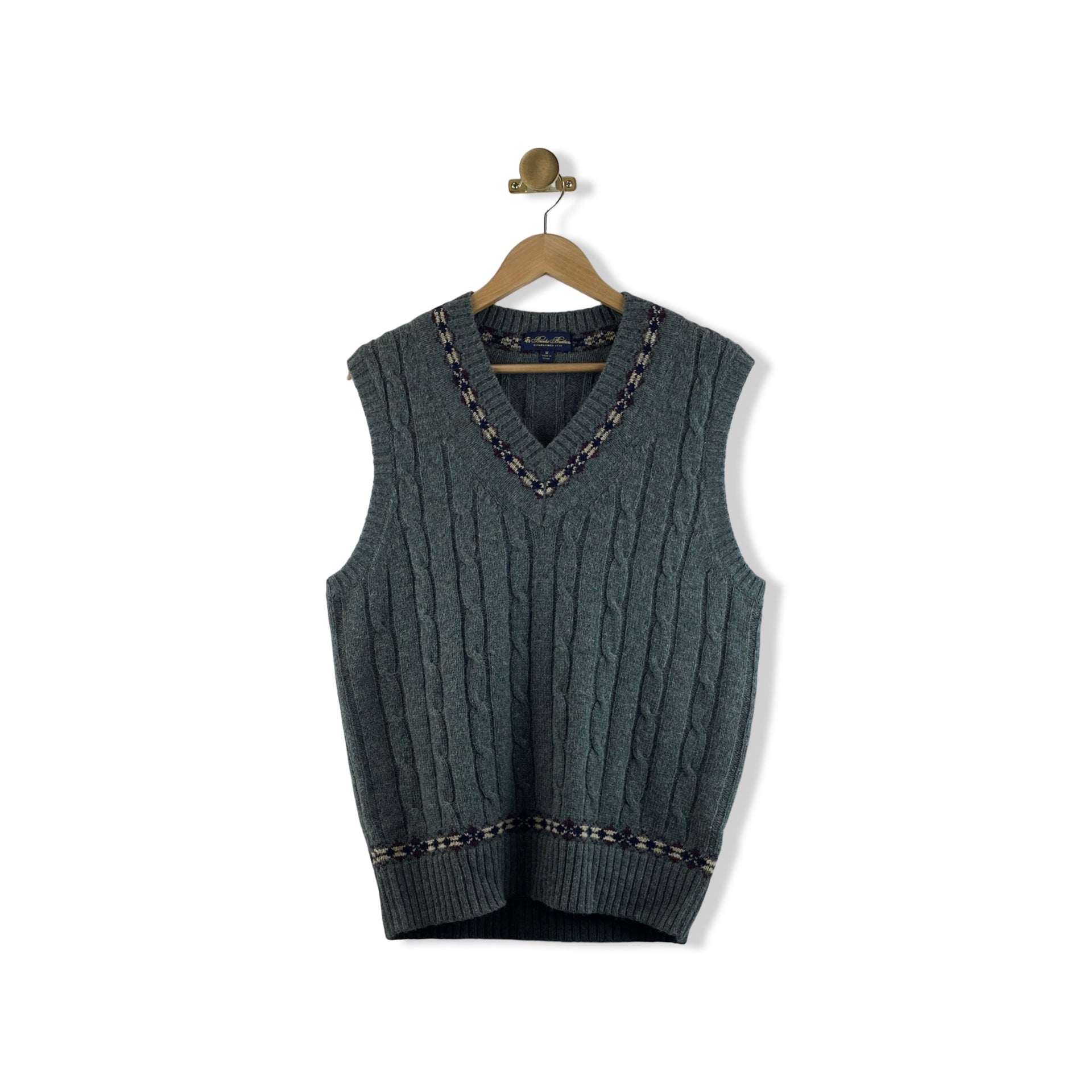 Brooks Brothers Cable Trim Vest