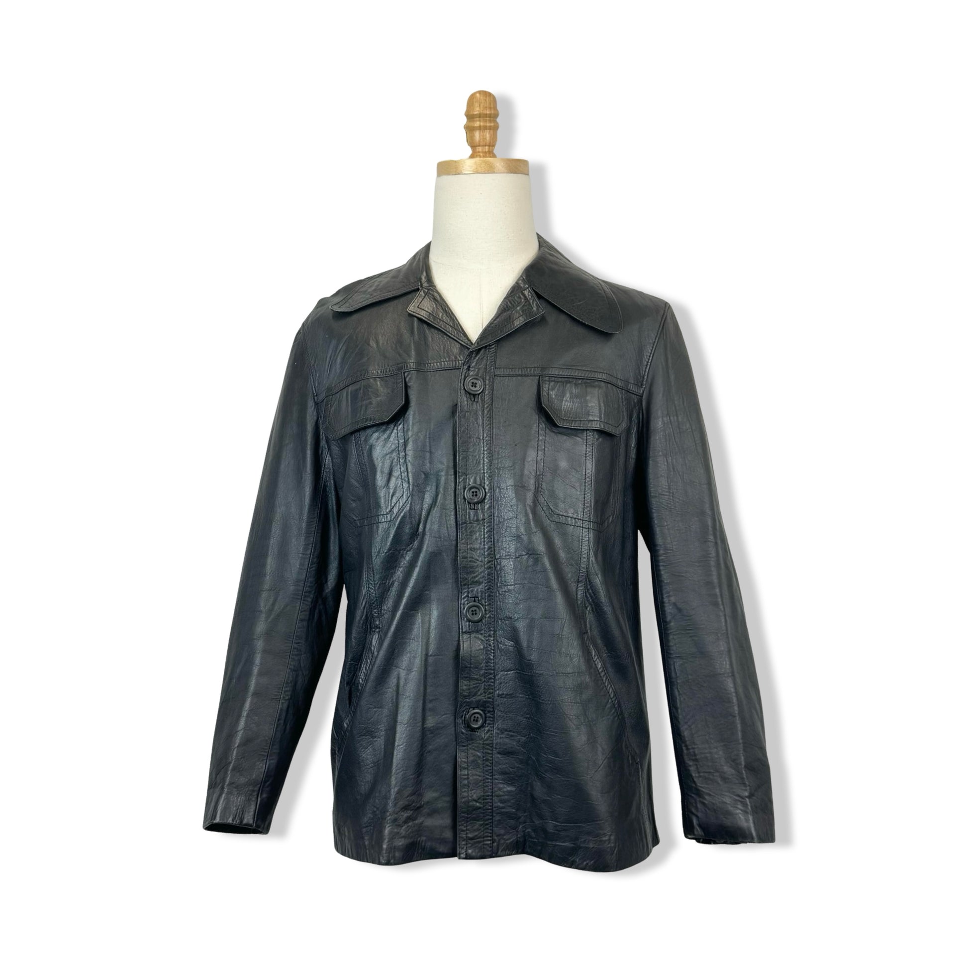 Zerimar Button Up Leather Jacket