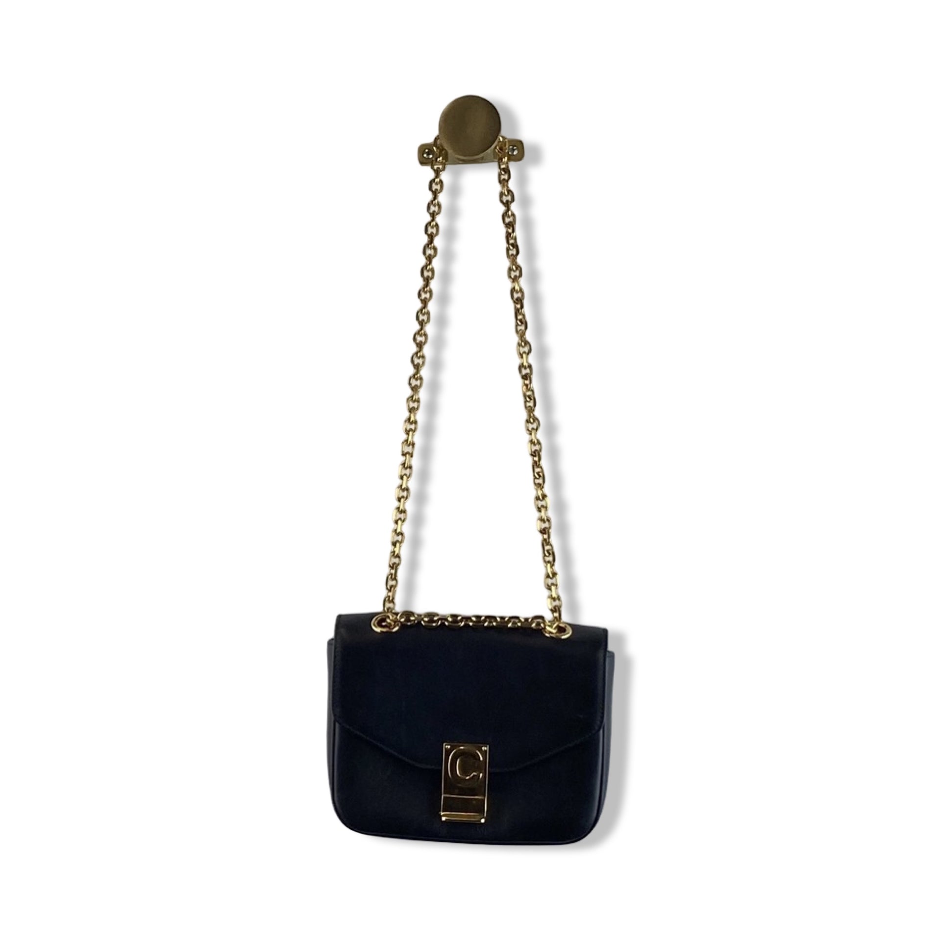Celine Small Leather "C" Bag