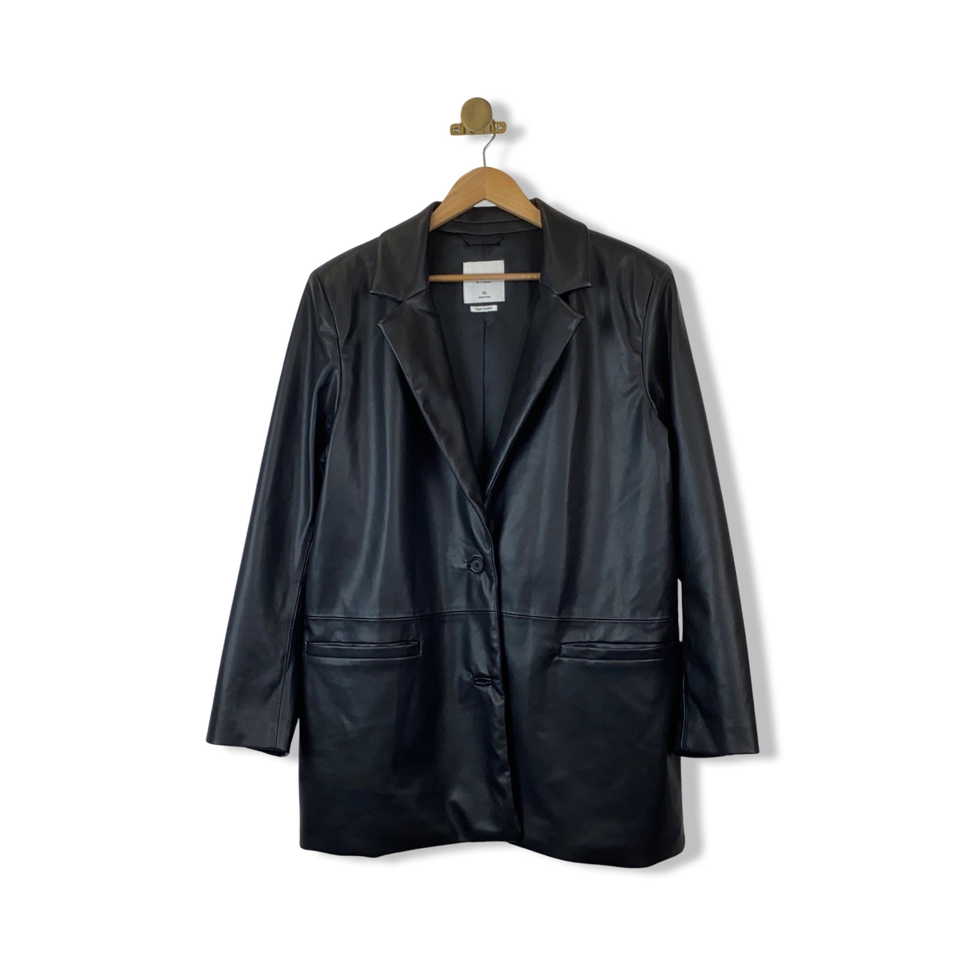 Abercrombie & Fitch Vegan Leather Blazer