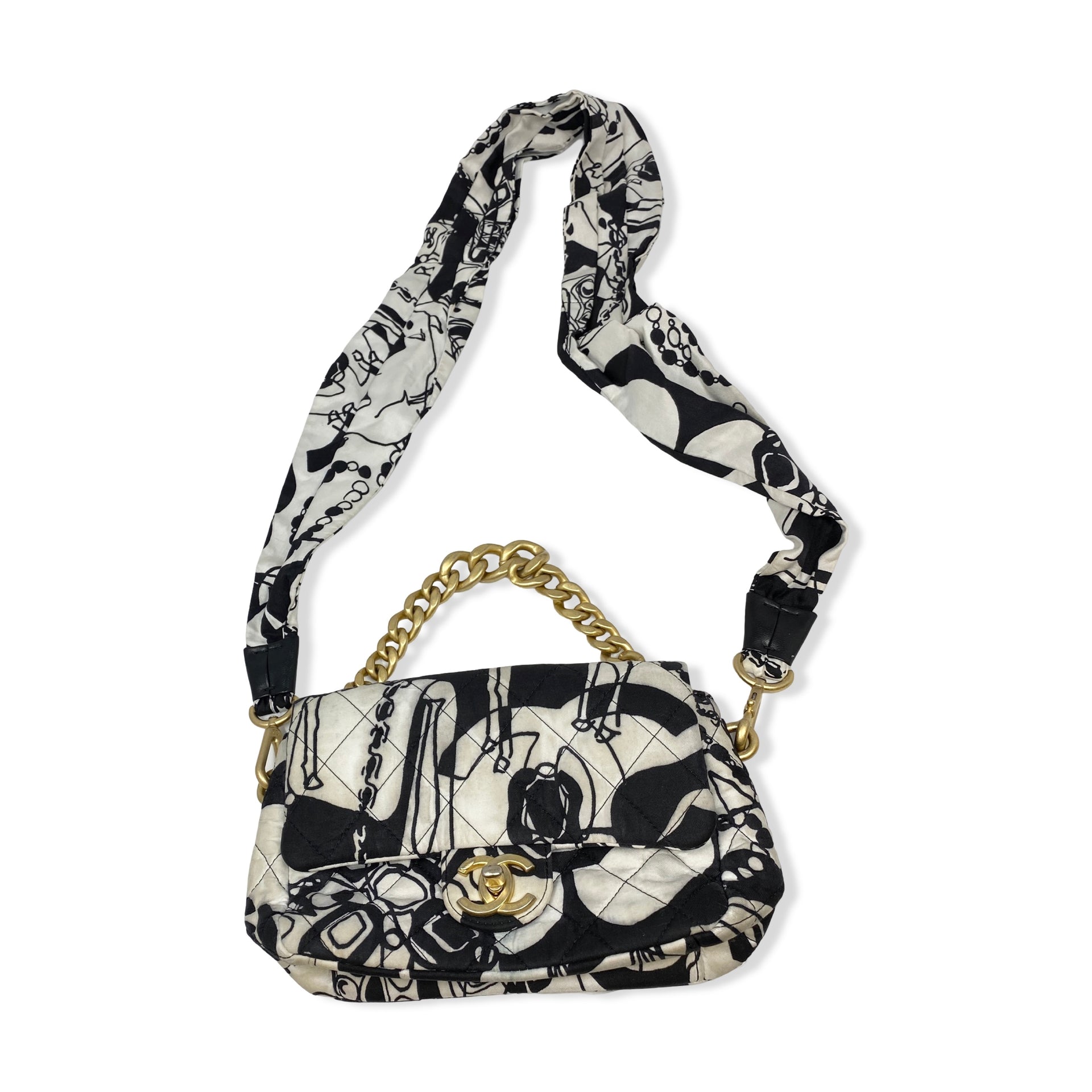 Chanel Printed Dear Coco Mini Flap Bag