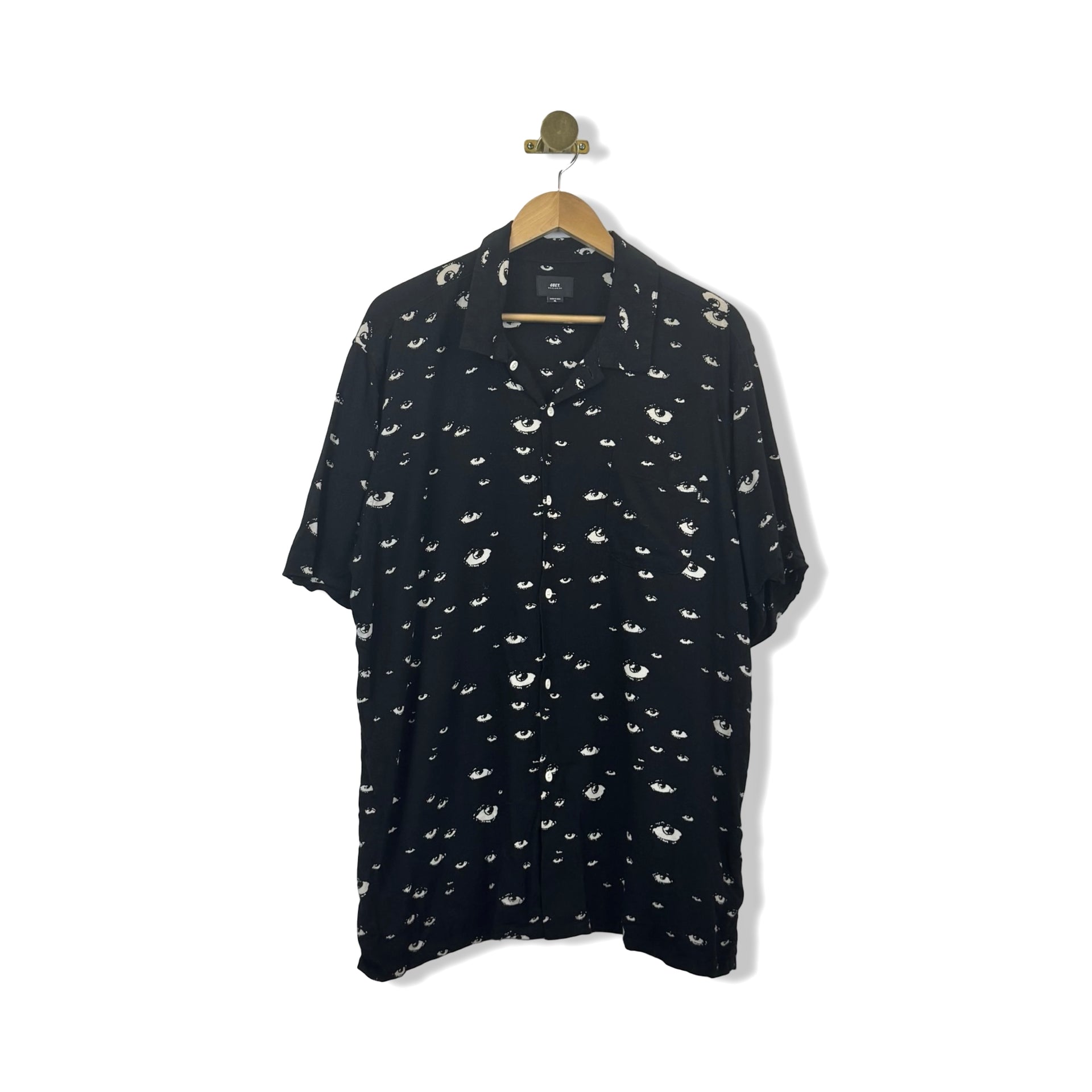 Obey Short Sleeve Eye Button Up Shirt