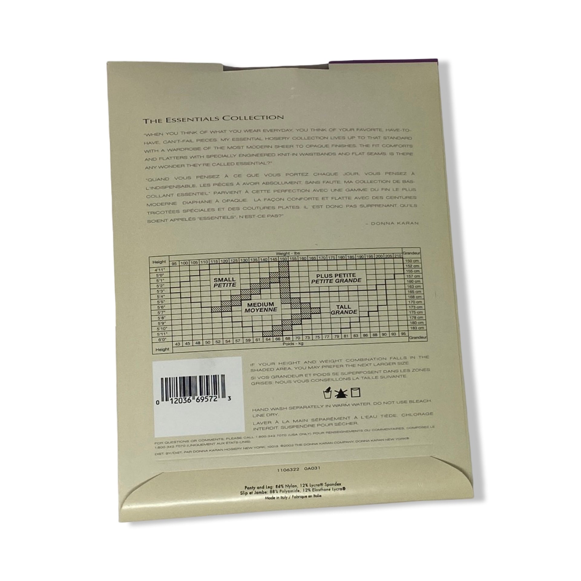 Vintage Donna Karen The Essential Collection Sheer Control Top Nylons