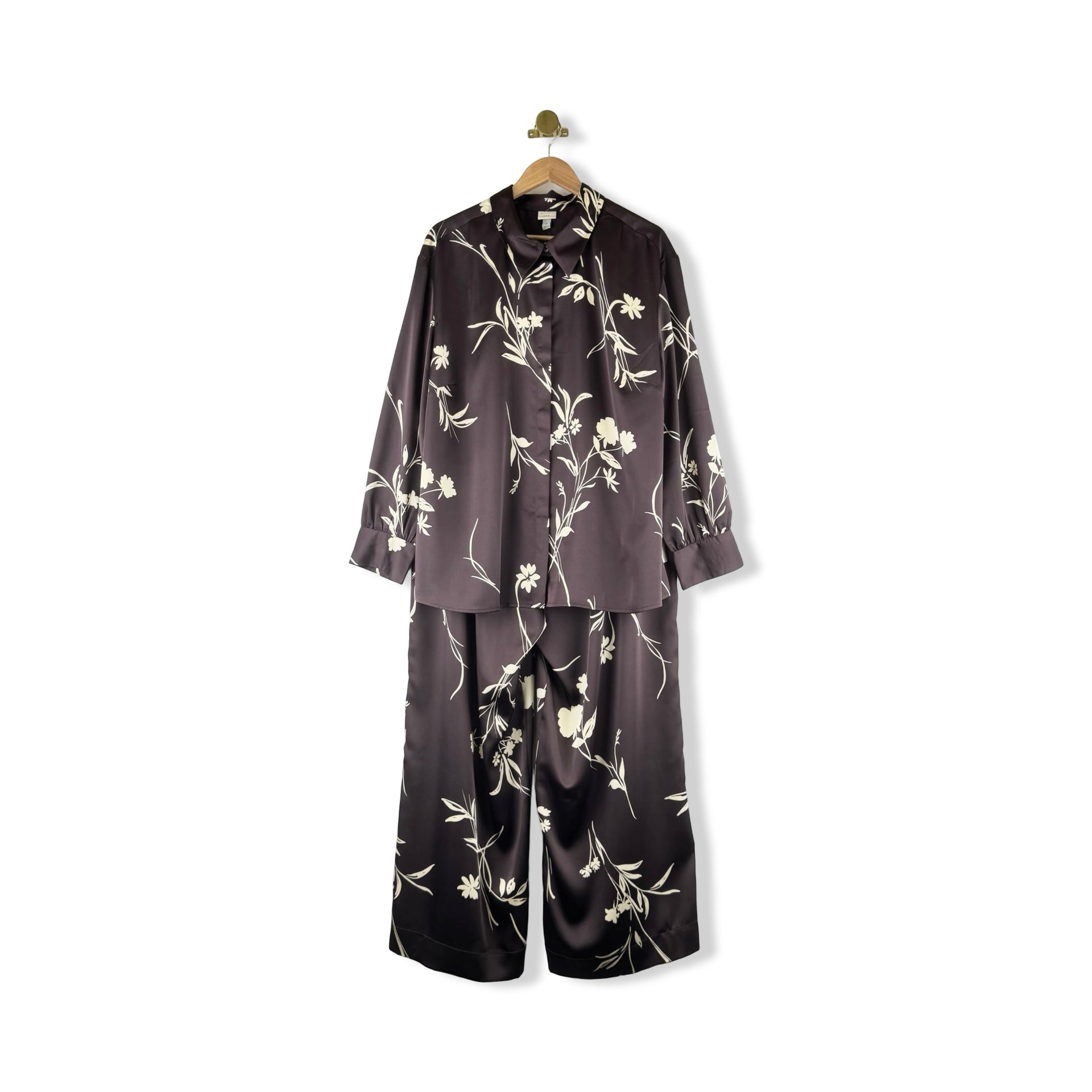 a . new day Floral Satin Pajama Set