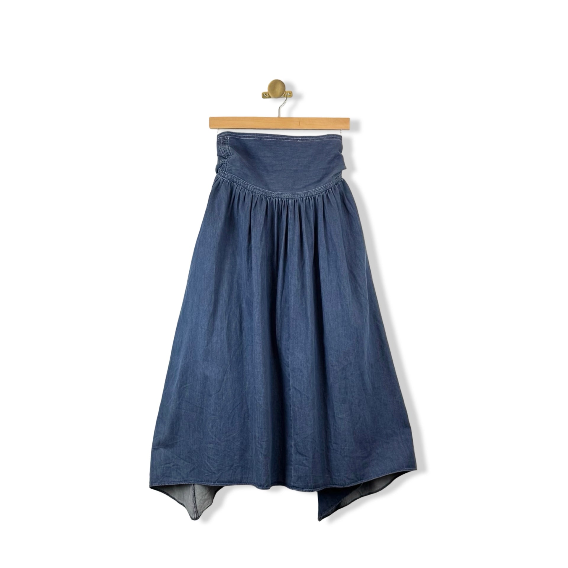 Apiece Apart Elasticized Tie Midi Skirt