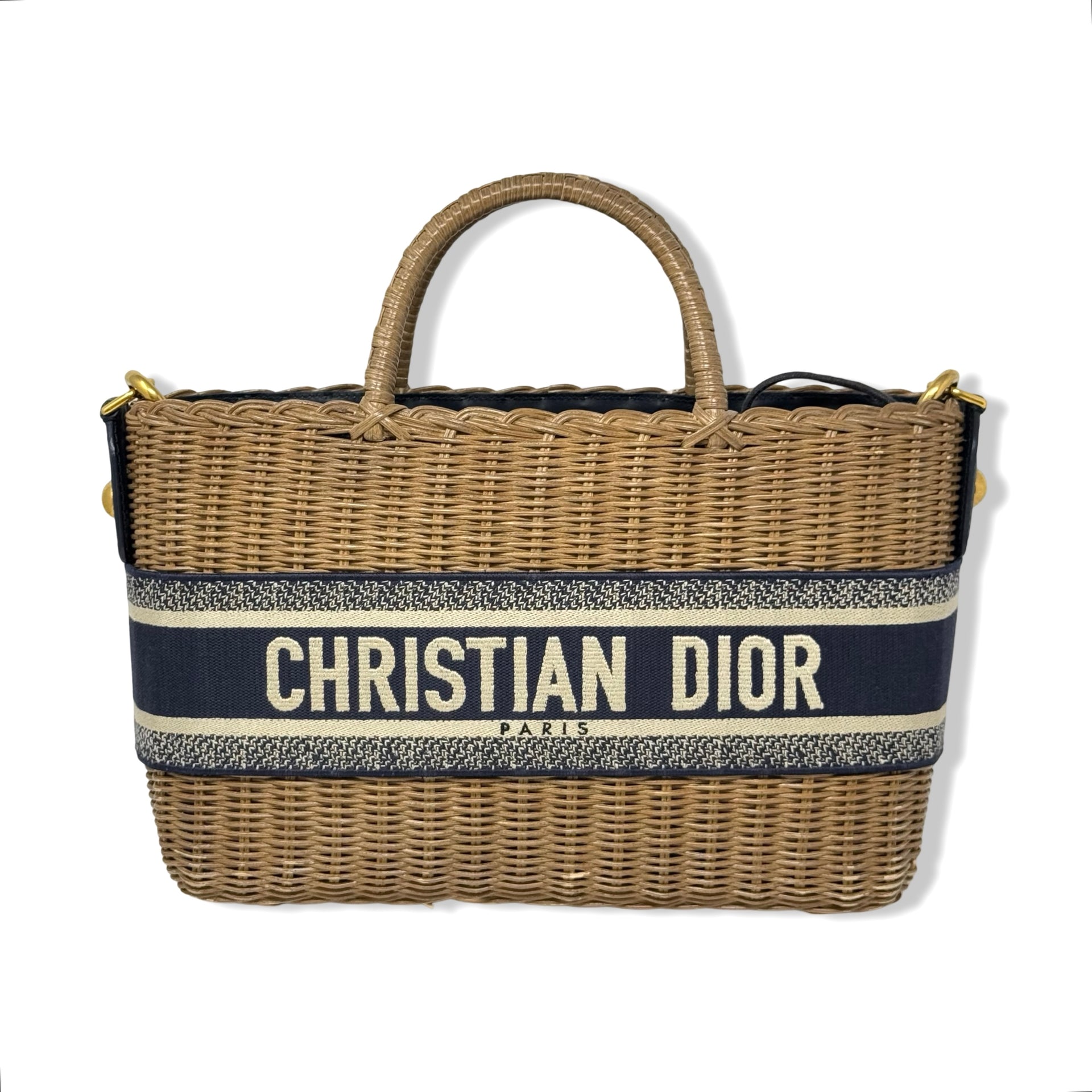 Christian Dior Wicker Basket Bag